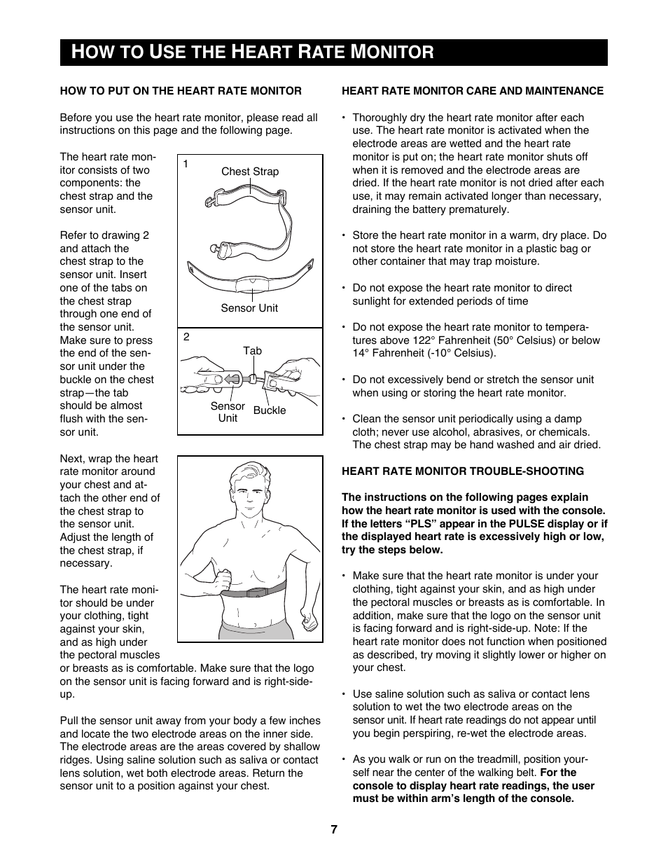 Ow to, Se the, Eart | Onitor | Reebok Fitness RBTL19980 User Manual | Page 7 / 34