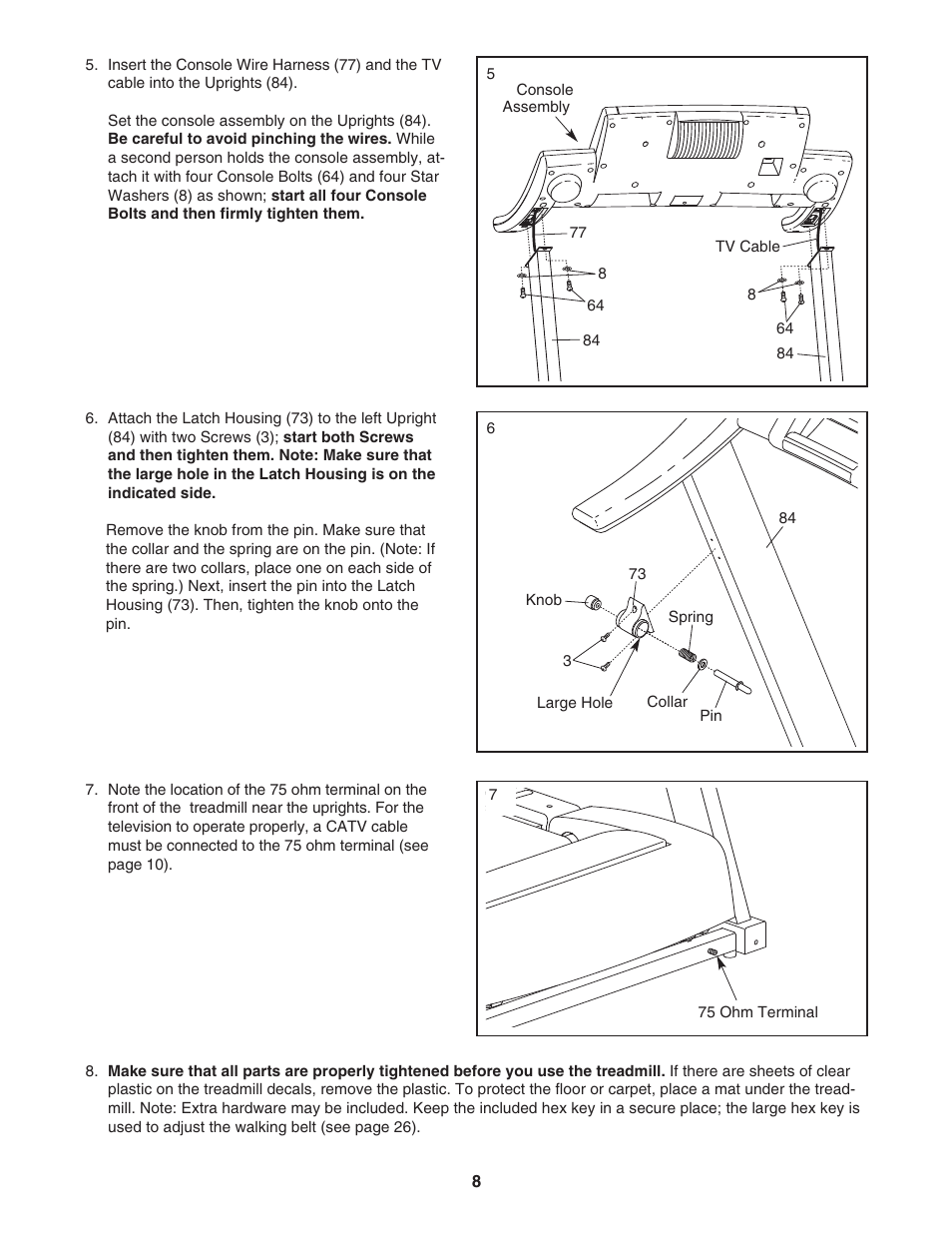 Reebok Fitness VISTA 8500 RBTL09906.1 User Manual | Page 8 / 36