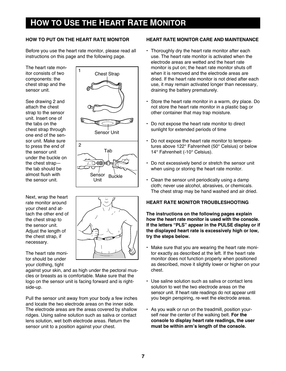 Ow to, Se the, Eart | Onitor | Reebok Fitness RBTL11920 User Manual | Page 7 / 34