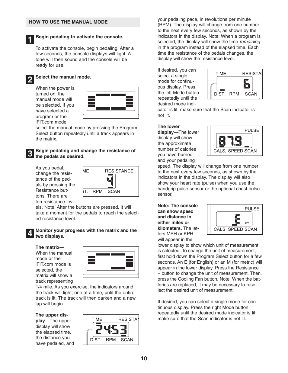 Reebok Fitness EXERCISE CYCLE RBEX49840 User Manual | Page 10 / 24