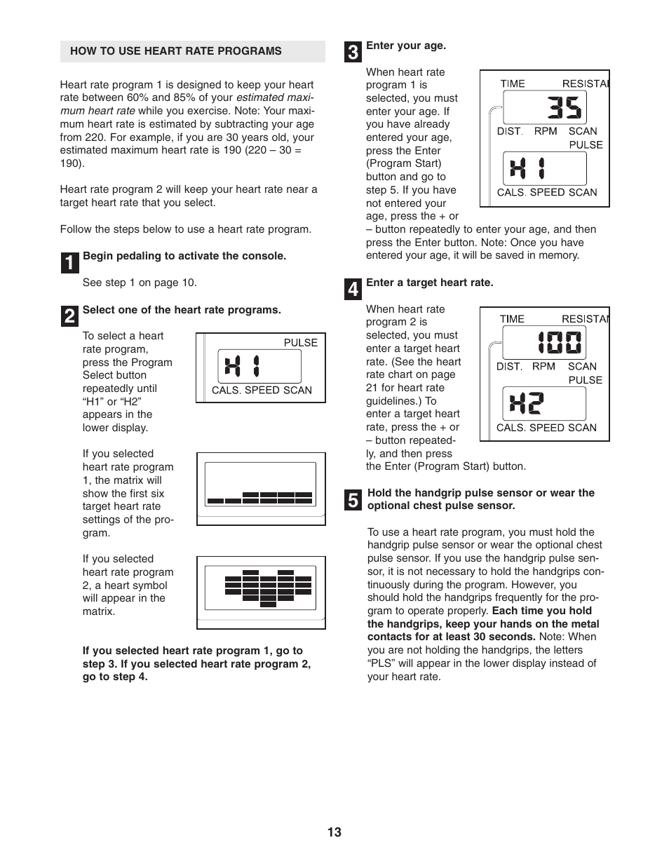 Reebok Fitness EXERCISE CYCLE RBEX49840 User Manual | Page 13 / 24
