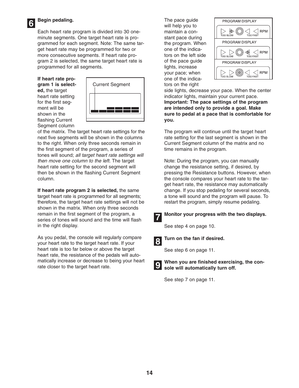Reebok Fitness EXERCISE CYCLE RBEX49840 User Manual | Page 14 / 24