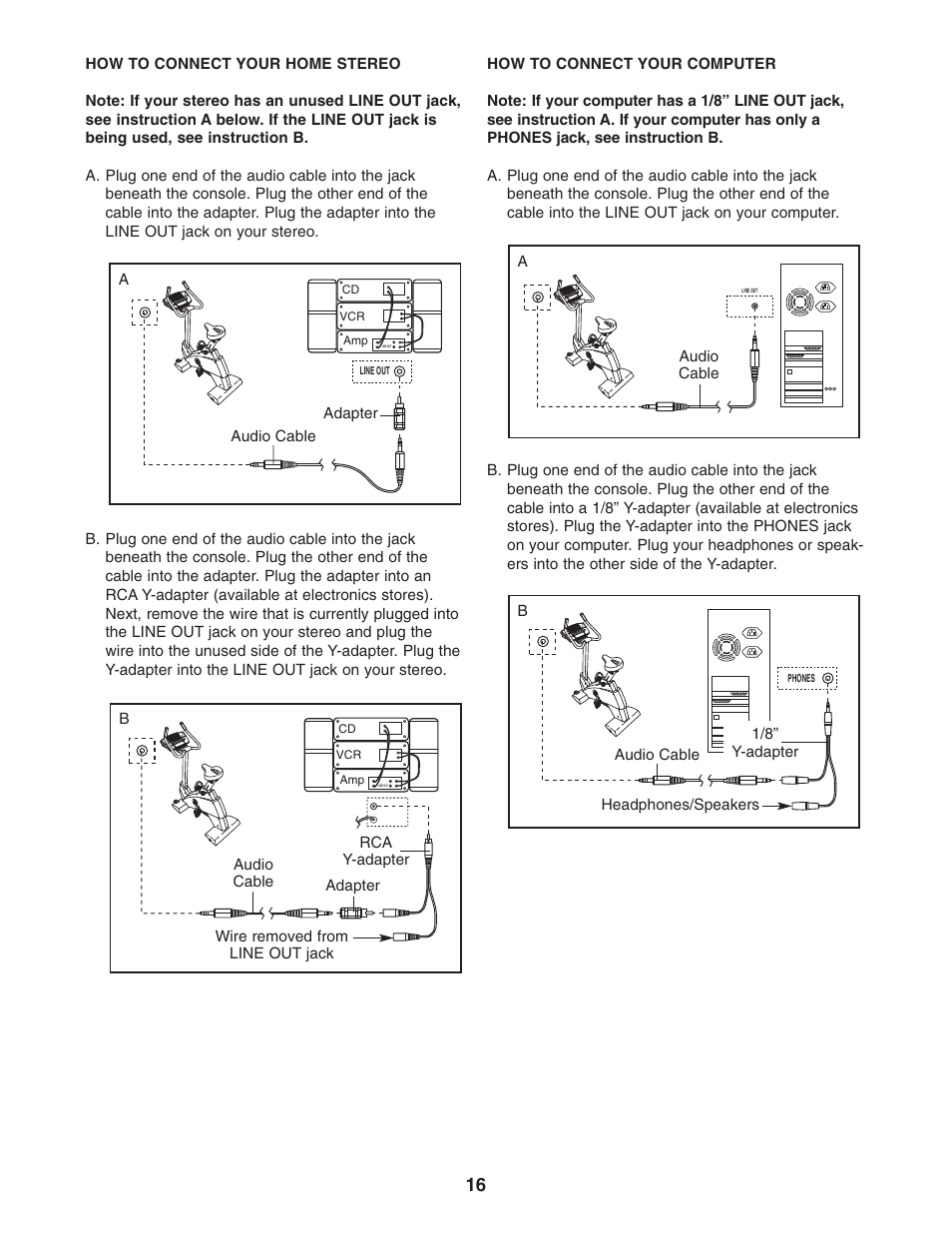 Reebok Fitness EXERCISE CYCLE RBEX49840 User Manual | Page 16 / 24