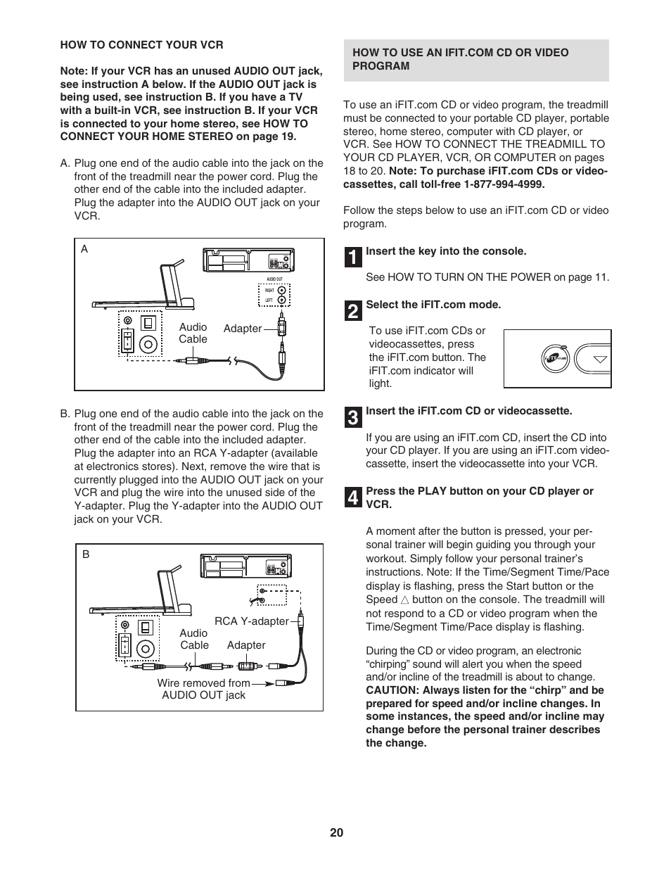 Reebok Fitness V1700 RBTL118040 User Manual | Page 20 / 34