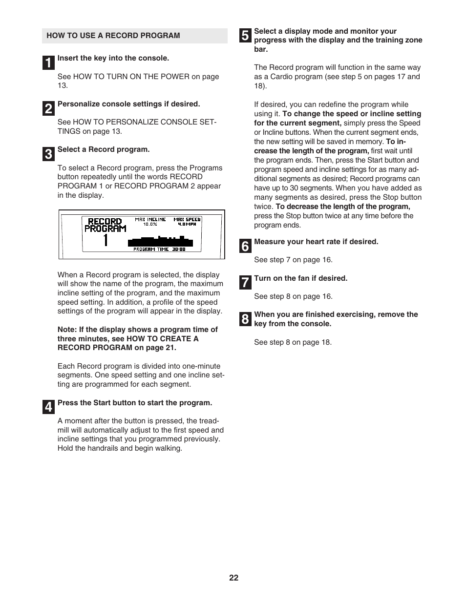 Reebok Fitness 8600 ES treadmill RBTL09506.0 User Manual | Page 22 / 36