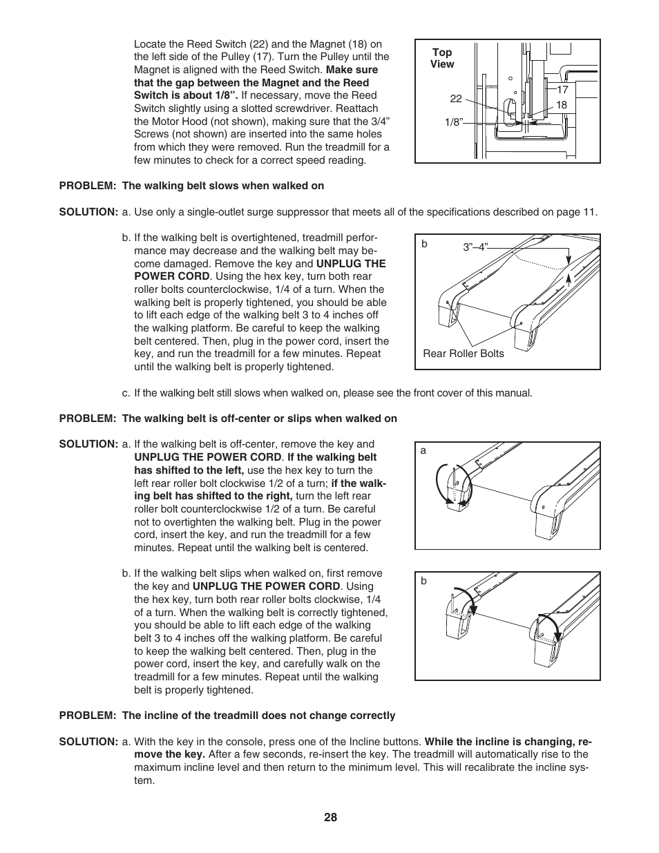 Reebok Fitness 8600 ES treadmill RBTL09506.0 User Manual | Page 28 / 36