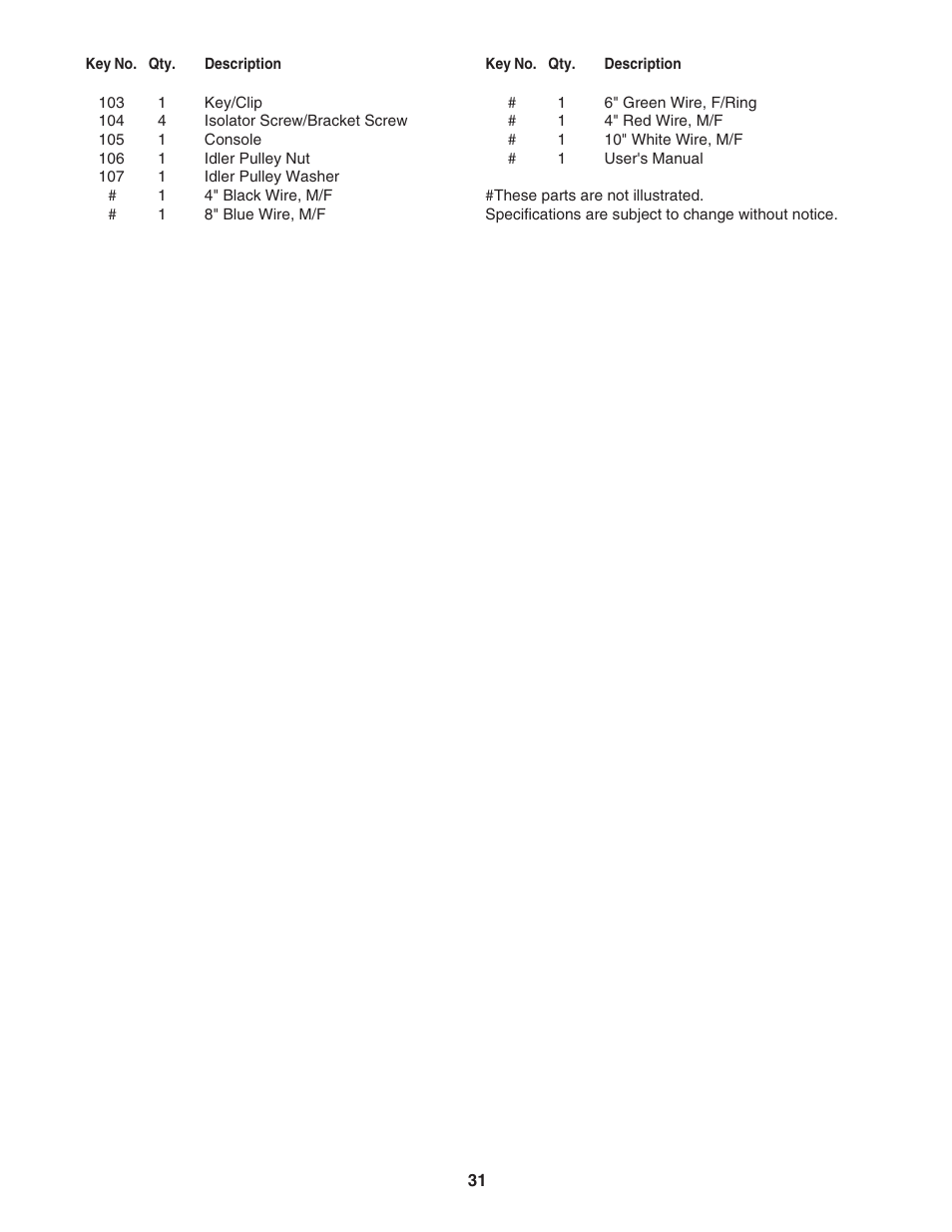 Reebok Fitness 8600 ES treadmill RBTL09506.0 User Manual | Page 31 / 36