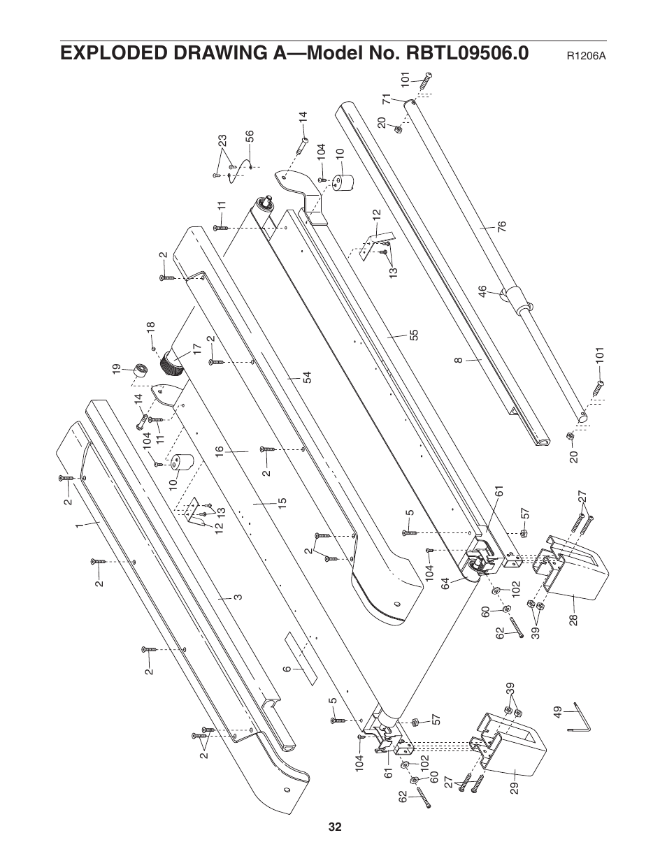 Reebok Fitness 8600 ES treadmill RBTL09506.0 User Manual | Page 32 / 36