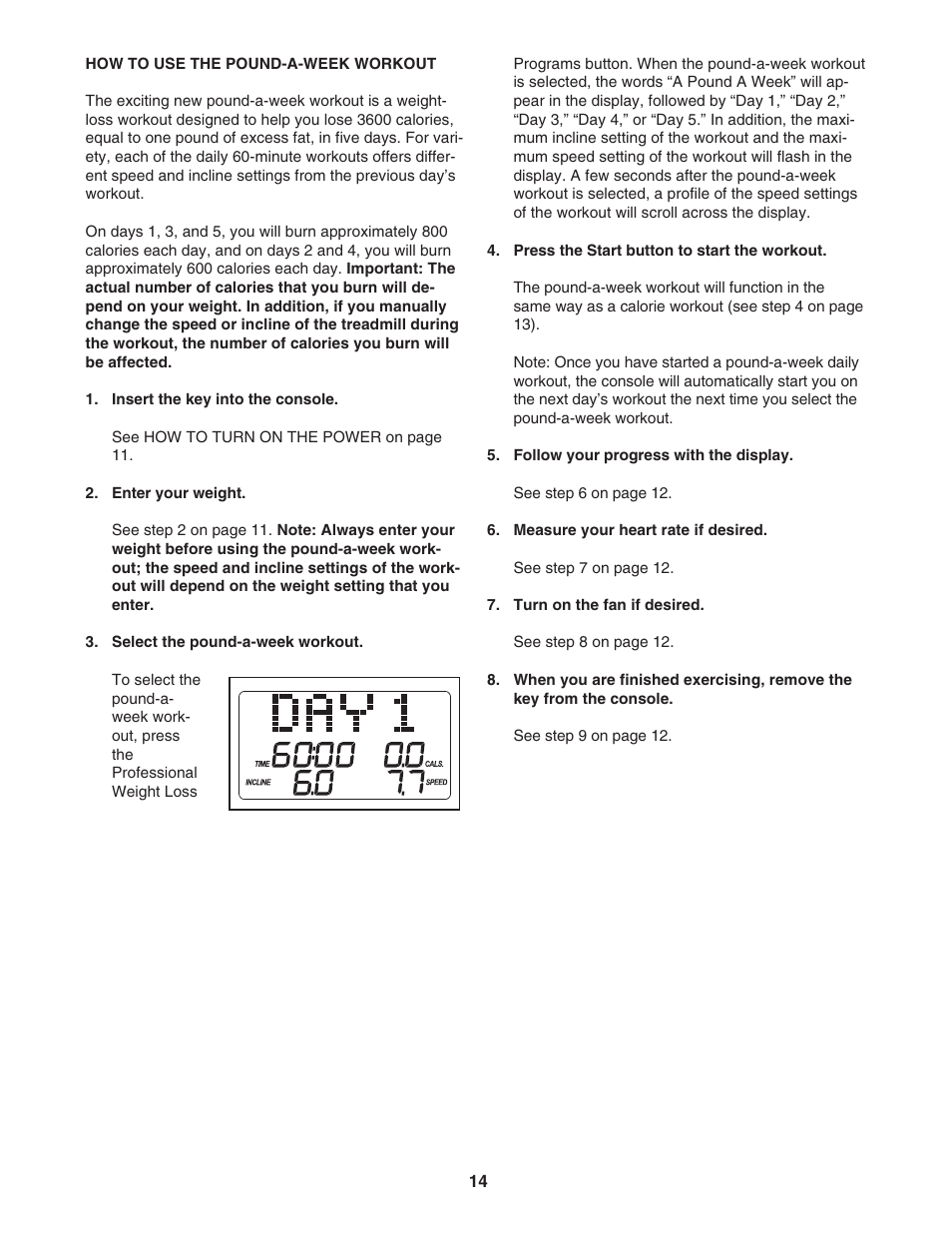 Reebok Fitness 8000 C treadmill RBTL06008.0 User Manual | Page 14 / 28