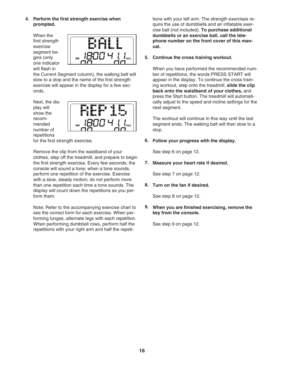 Reebok Fitness 8000 C treadmill RBTL06008.0 User Manual | Page 16 / 28