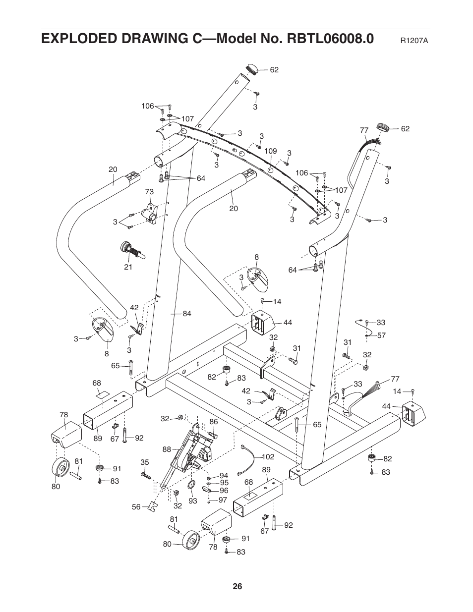 Reebok Fitness 8000 C treadmill RBTL06008.0 User Manual | Page 26 / 28