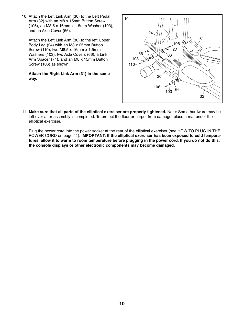 Reebok Fitness 1000 ZX RBEL9906.3 User Manual | Page 10 / 28