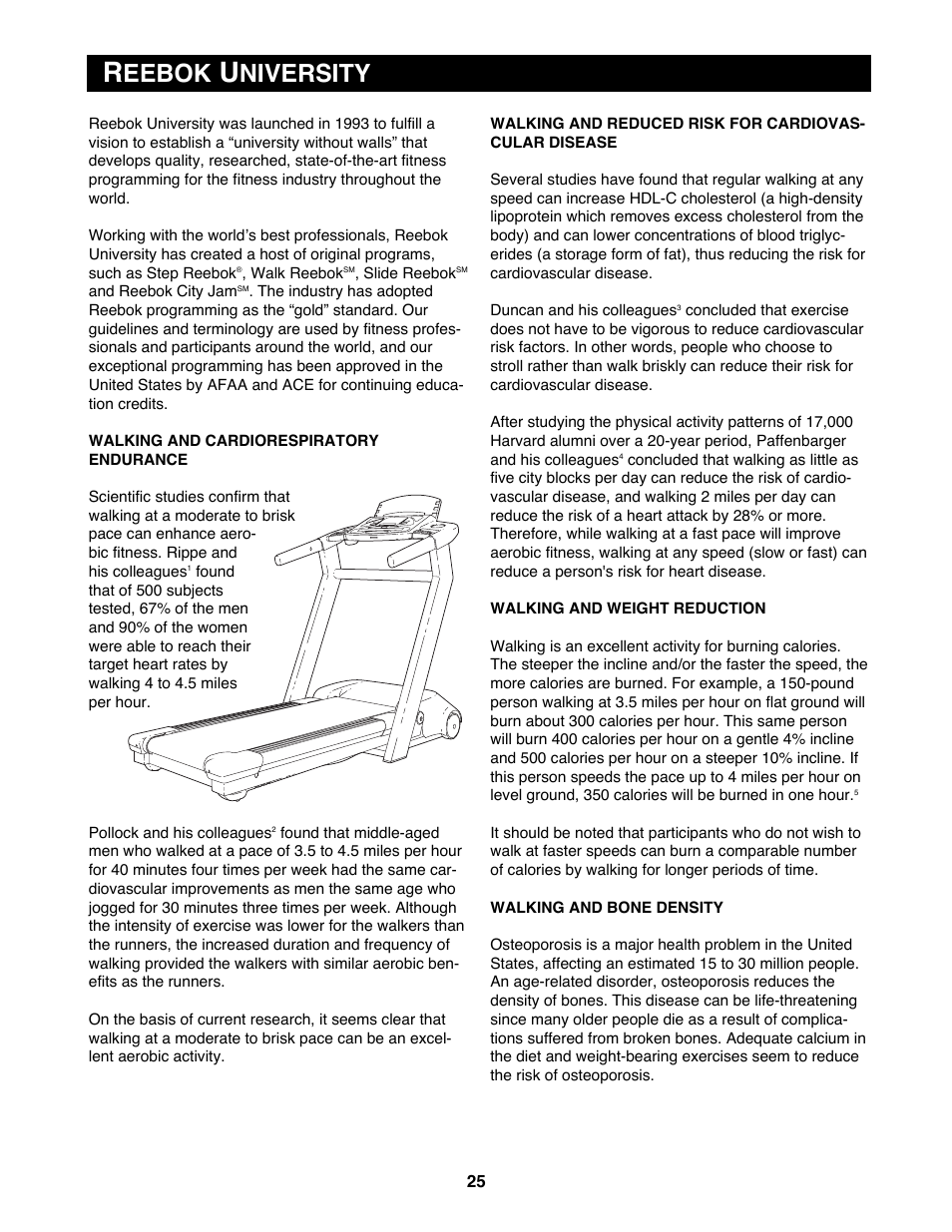 Eebok, Niversity | Reebok Fitness ACD 4 RBTL19981 User Manual | Page 25 / 34