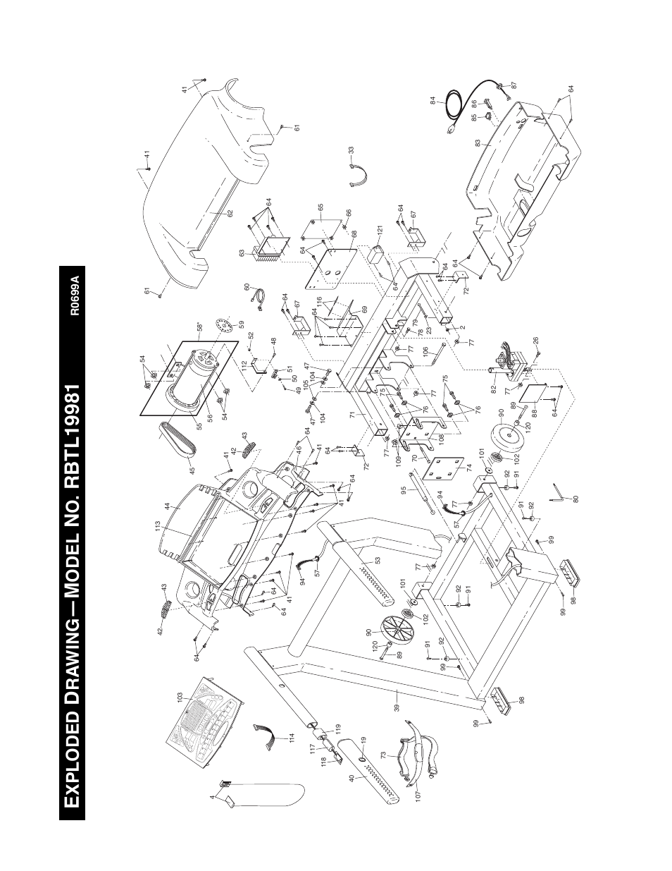 Xploded, Ra wing, Odel | R0699a | Reebok Fitness ACD 4 RBTL19981 User Manual | Page 33 / 34