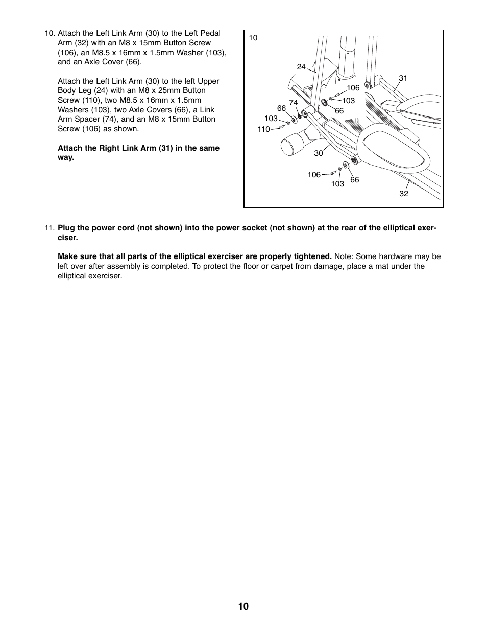 Reebok Fitness 1000 ZX RBEL9906.0 User Manual | Page 10 / 28