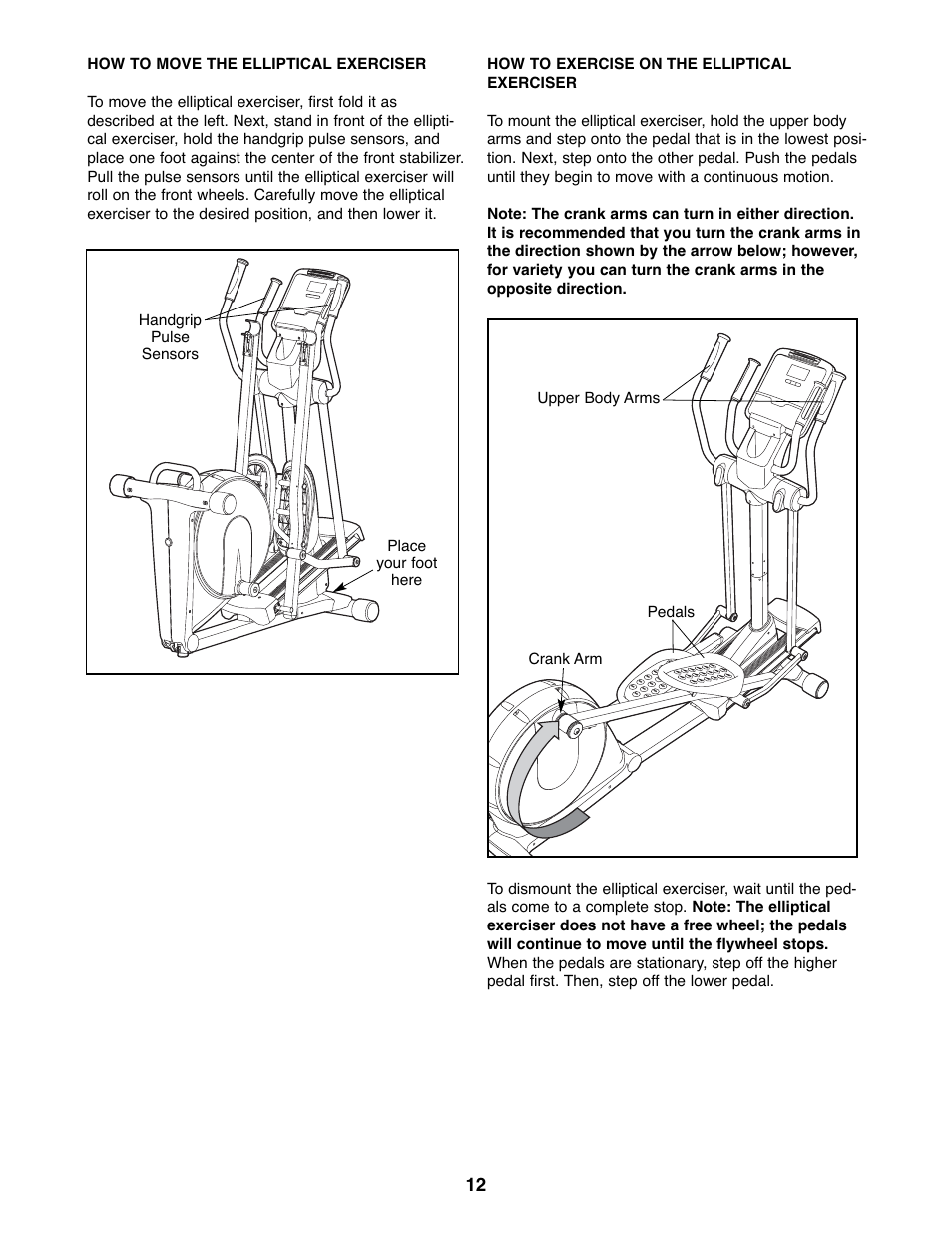 Reebok Fitness 1000 ZX RBEL9906.0 User Manual | Page 12 / 28