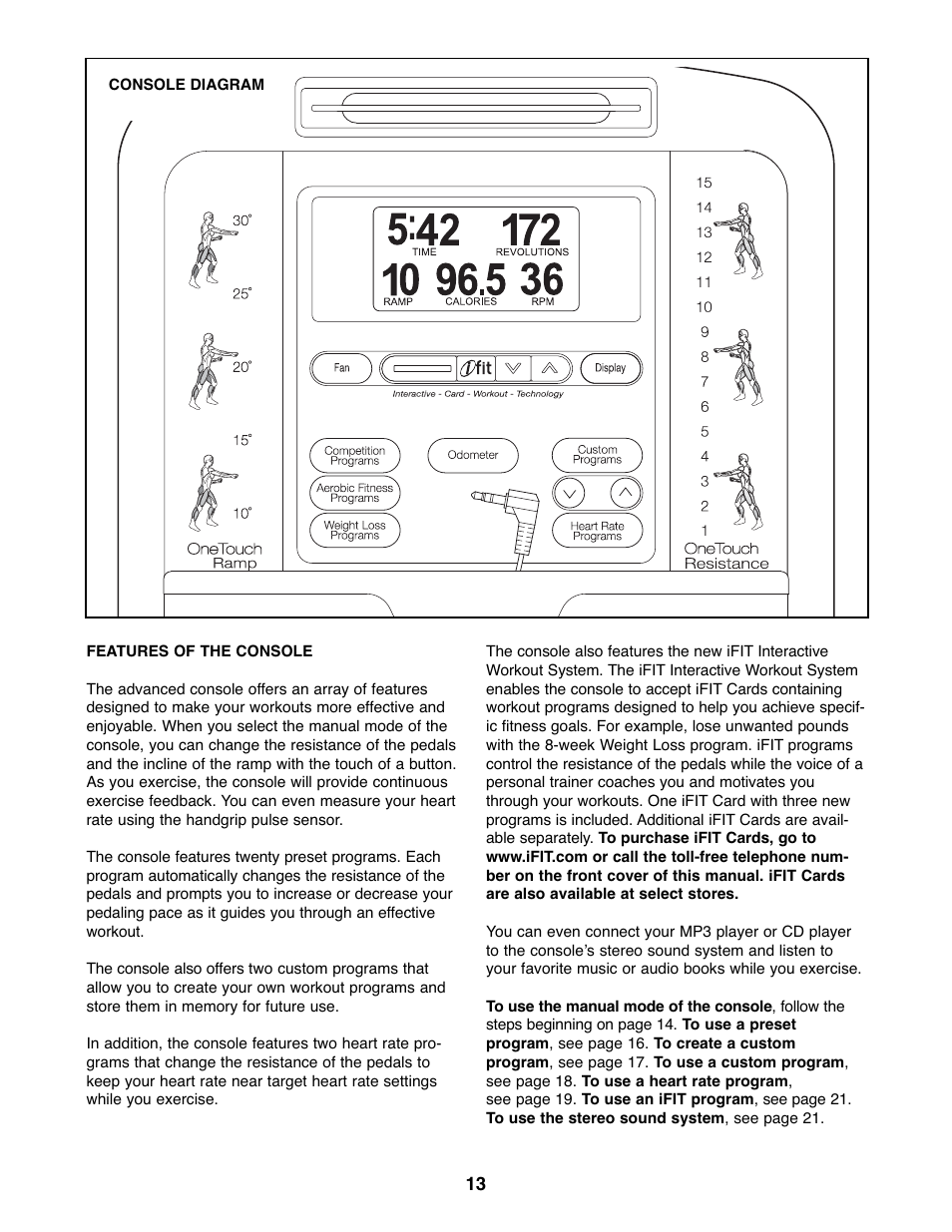 Reebok Fitness 1000 ZX RBEL9906.0 User Manual | Page 13 / 28