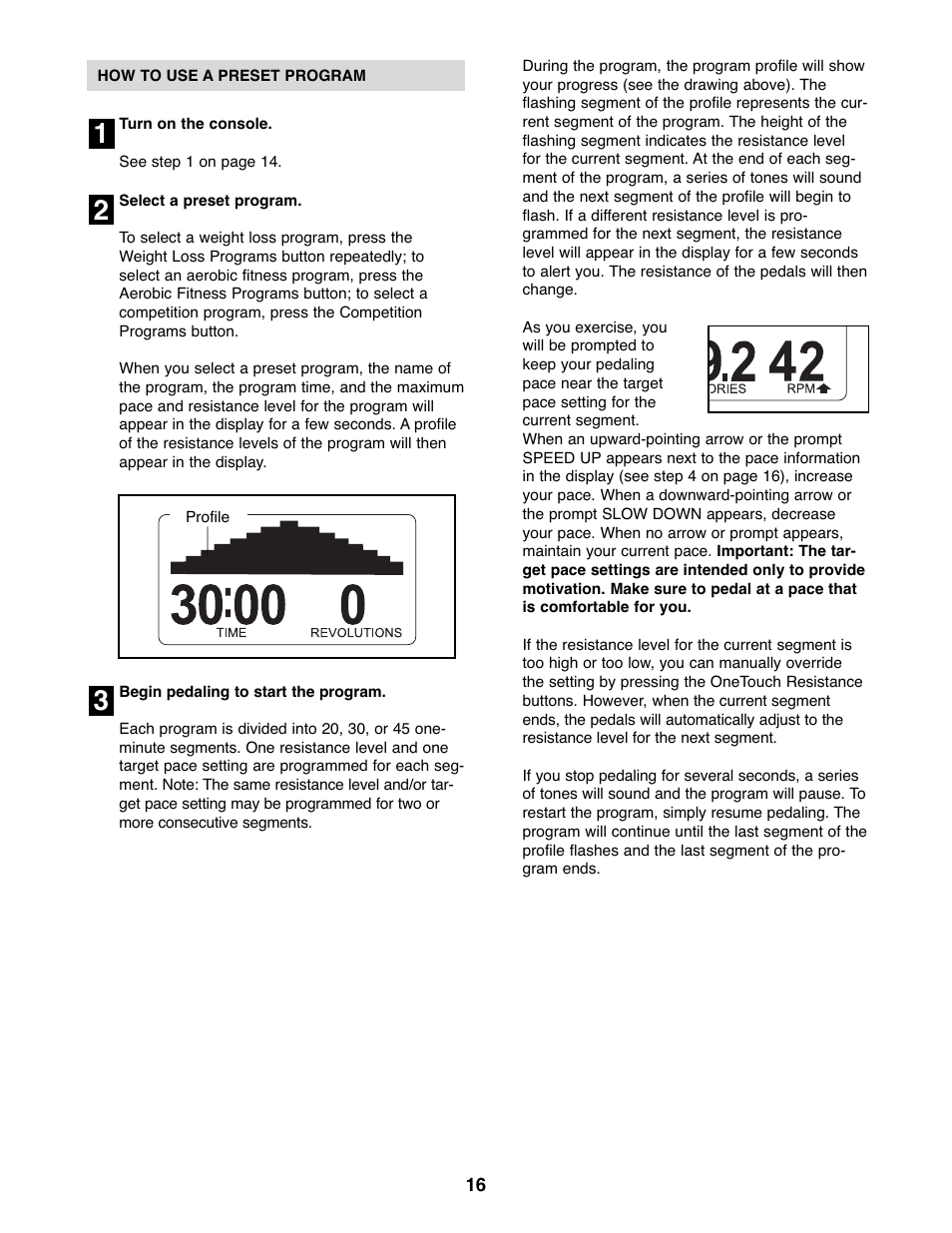 Reebok Fitness 1000 ZX RBEL9906.0 User Manual | Page 16 / 28