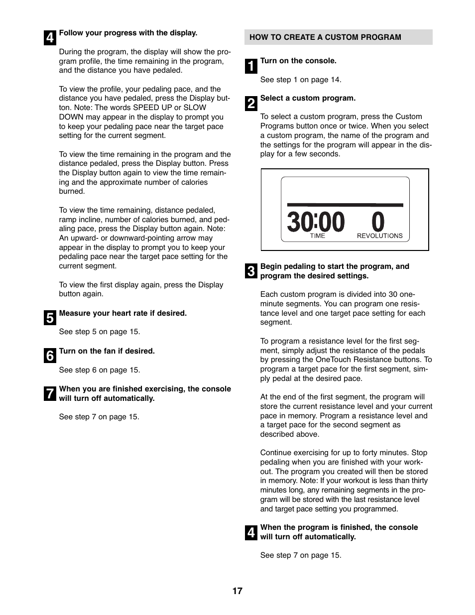 Reebok Fitness 1000 ZX RBEL9906.0 User Manual | Page 17 / 28