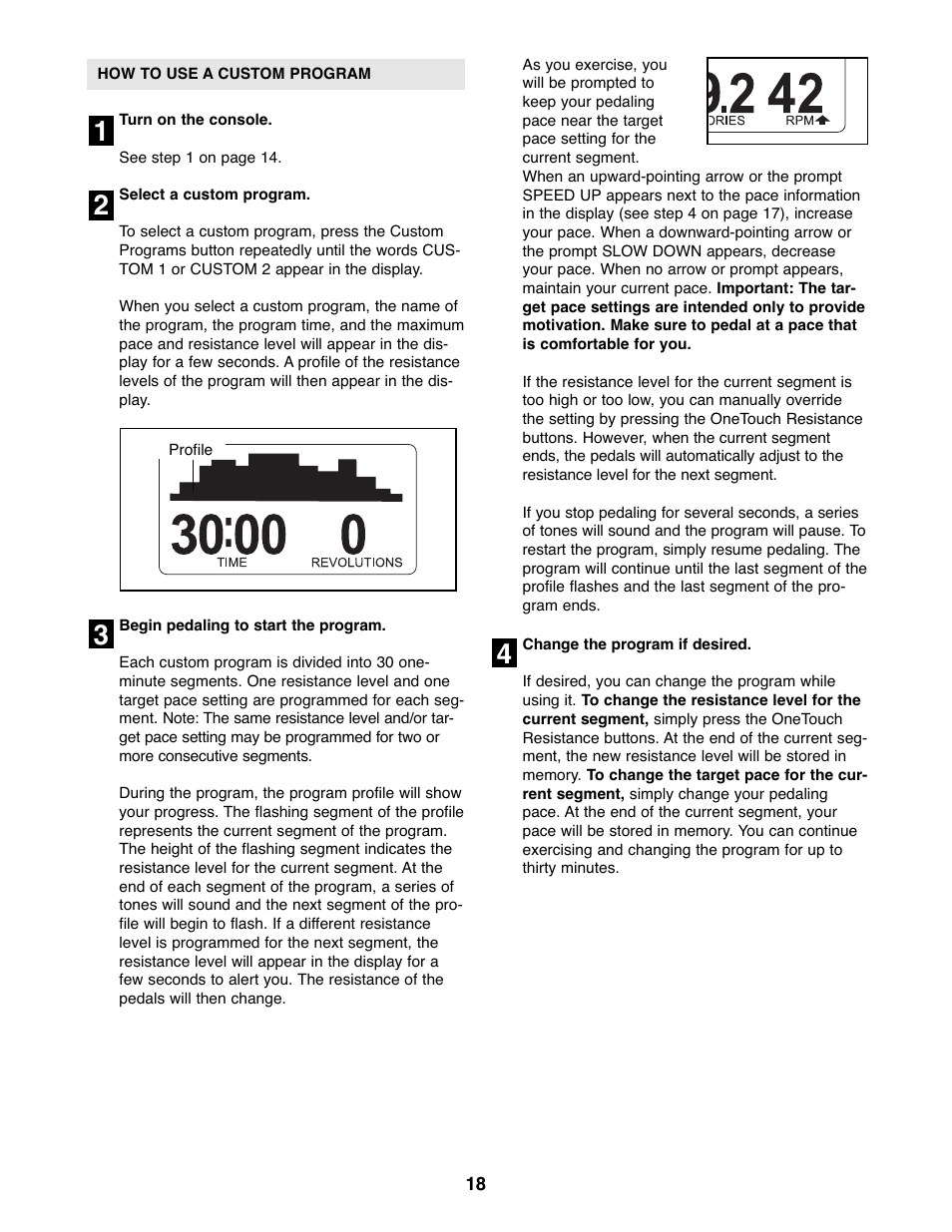 Reebok Fitness 1000 ZX RBEL9906.0 User Manual | Page 18 / 28