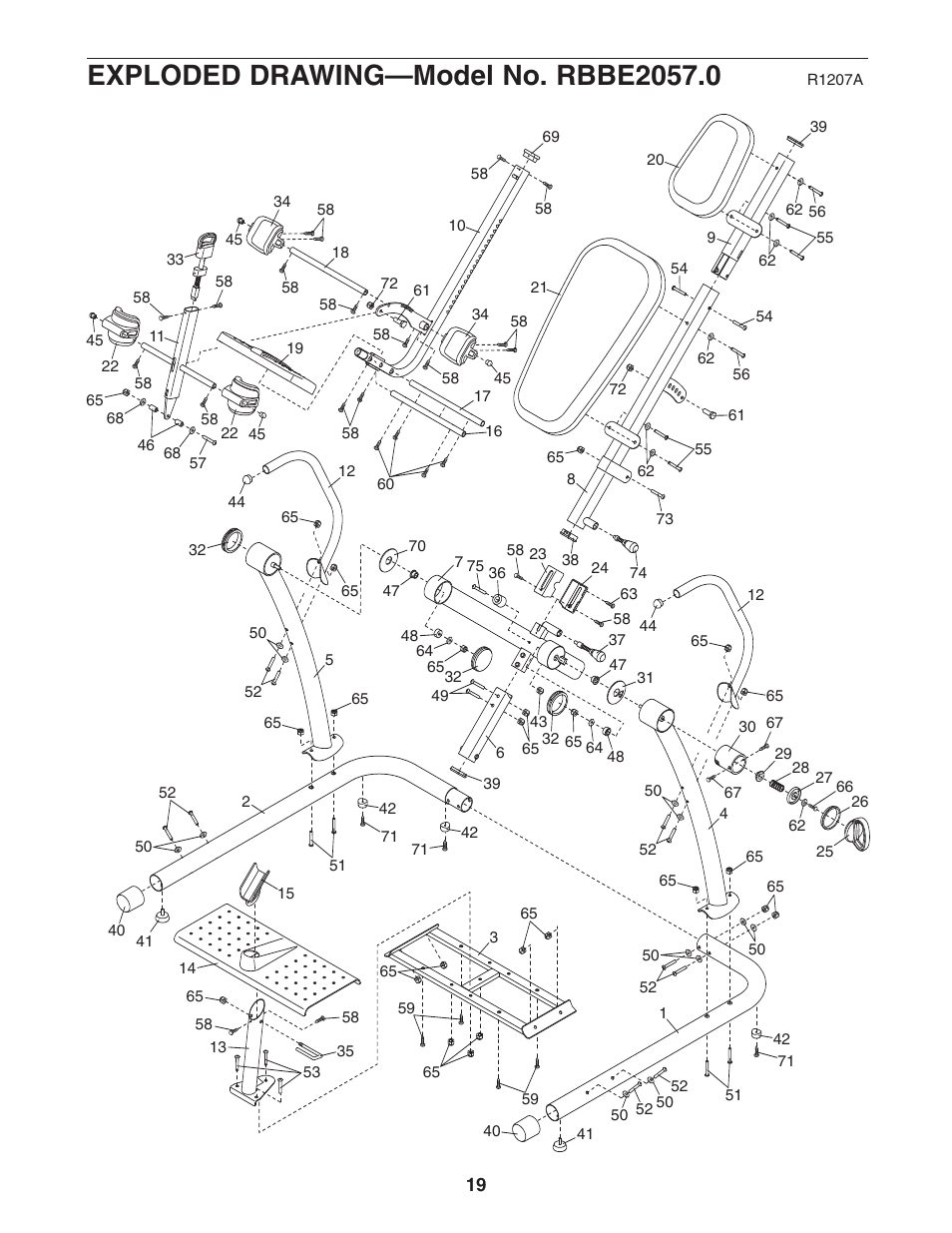 Reebok Fitness RBBE2057.0 User Manual | Page 19 / 20