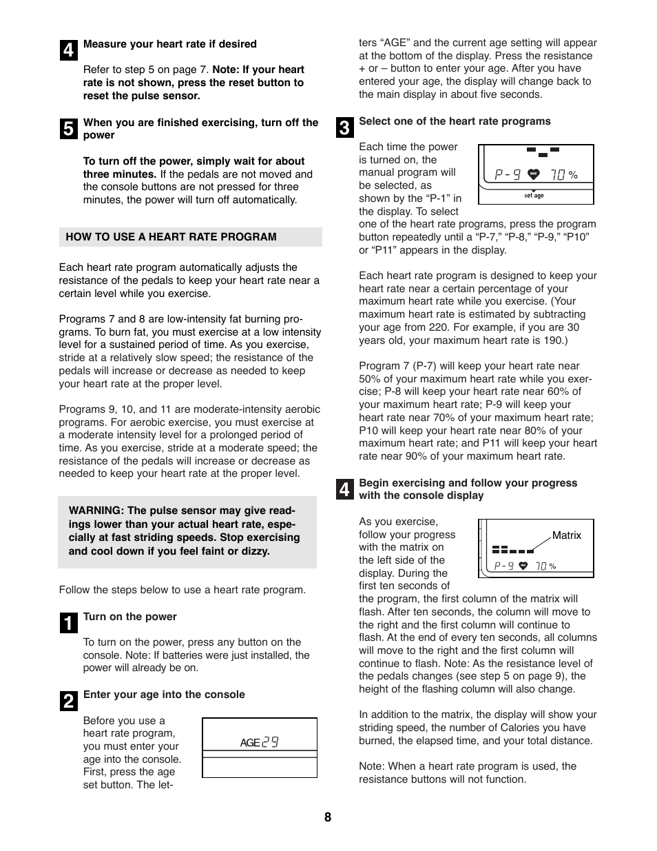 Reebok Fitness RBEL73580 User Manual | Page 8 / 16