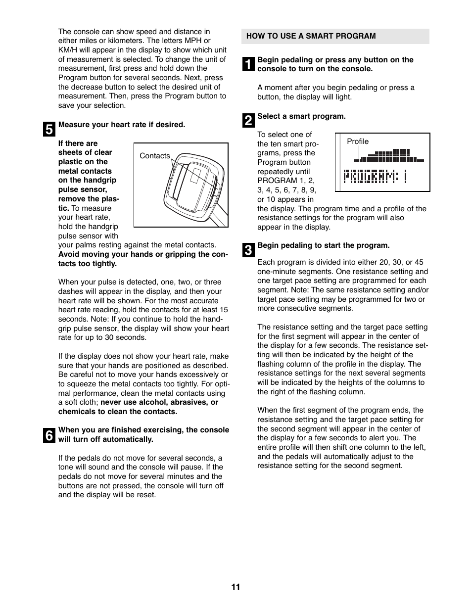 Reebok Fitness EXERCISE CYCLE RBEX3976.0 User Manual | Page 11 / 24