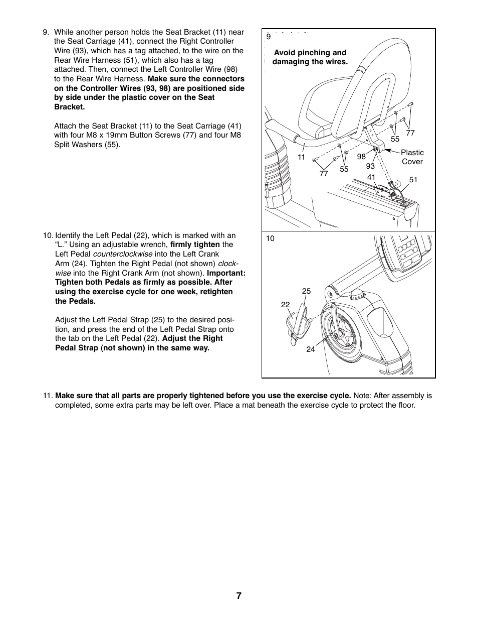 Reebok Fitness EXERCISE CYCLE RBEX3976.0 User Manual | Page 7 / 24