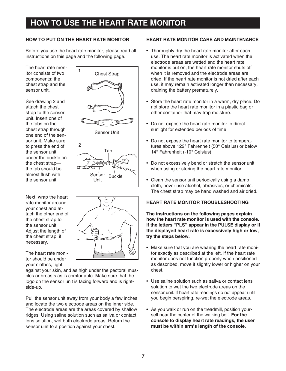 Ow to, Se the, Eart | Onitor | Reebok Fitness RBTL13830 User Manual | Page 7 / 38