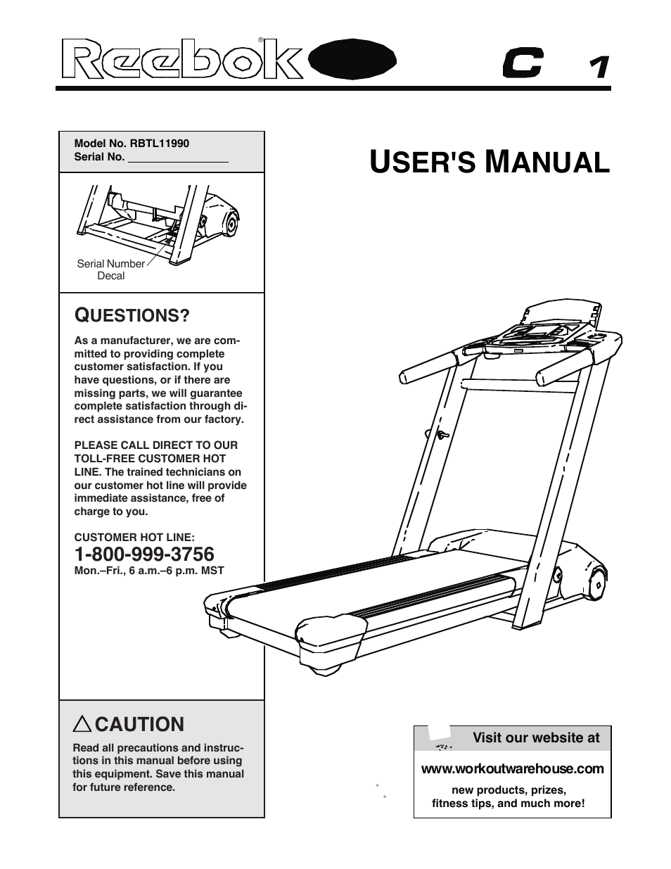 Reebok Fitness RBTL11990 User Manual | 30 pages