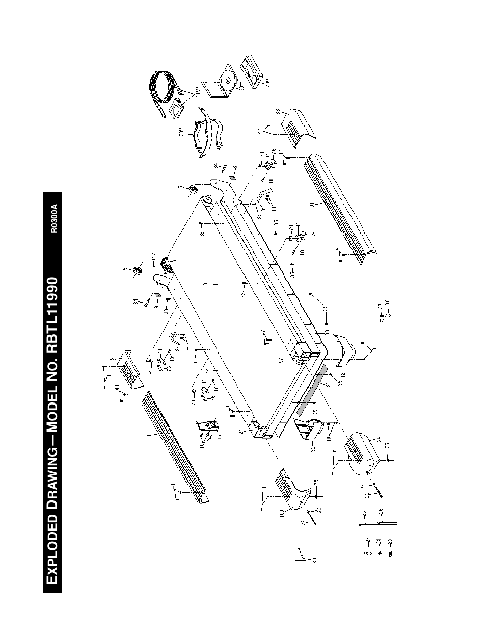 Xploded, Ra wing, Odel | Reebok Fitness RBTL11990 User Manual | Page 28 / 30