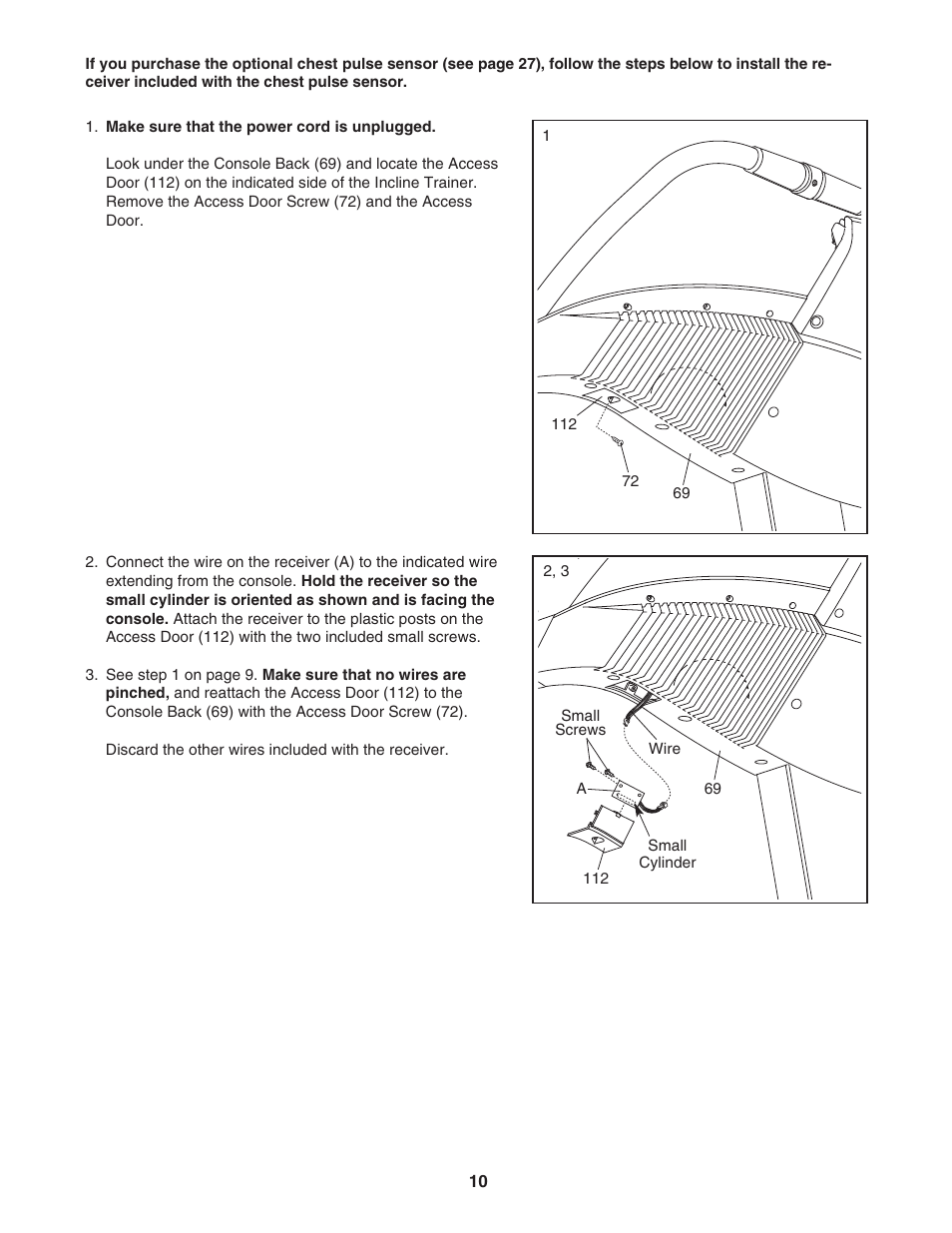 Reebok Fitness INCLINE TRAINER RBHK15305.0 User Manual | Page 10 / 38