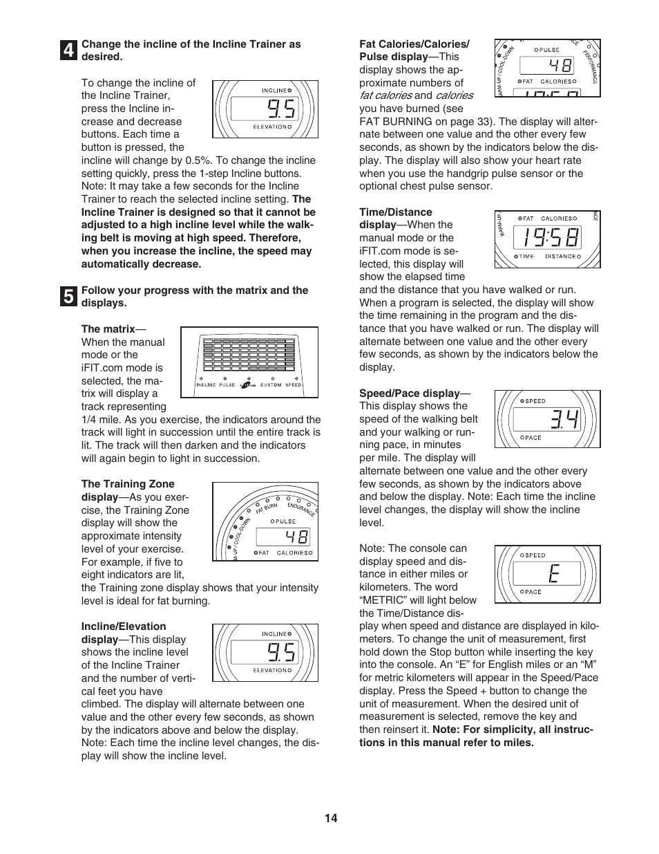 Reebok Fitness INCLINE TRAINER RBHK15305.0 User Manual | Page 14 / 38