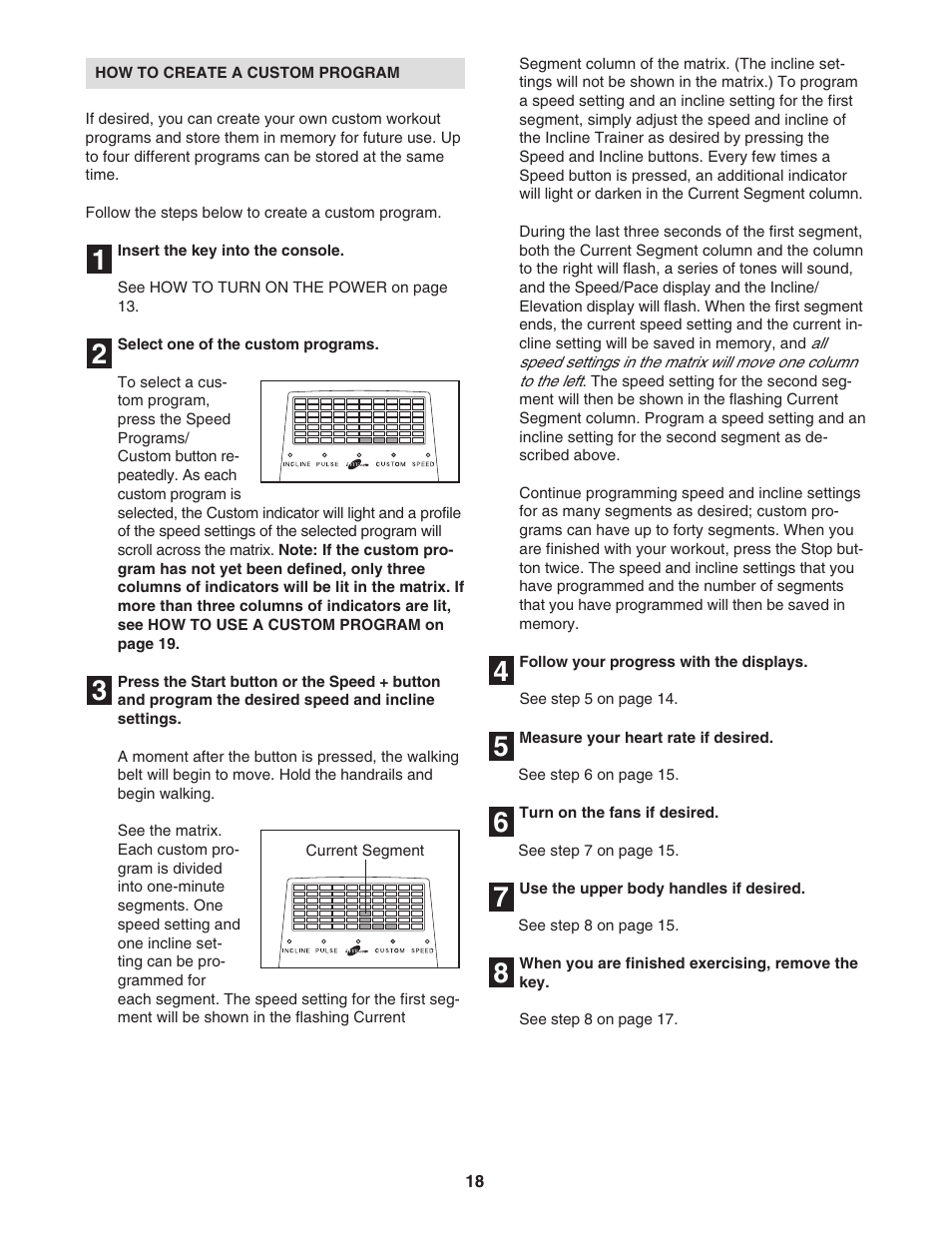 Reebok Fitness INCLINE TRAINER RBHK15305.0 User Manual | Page 18 / 38