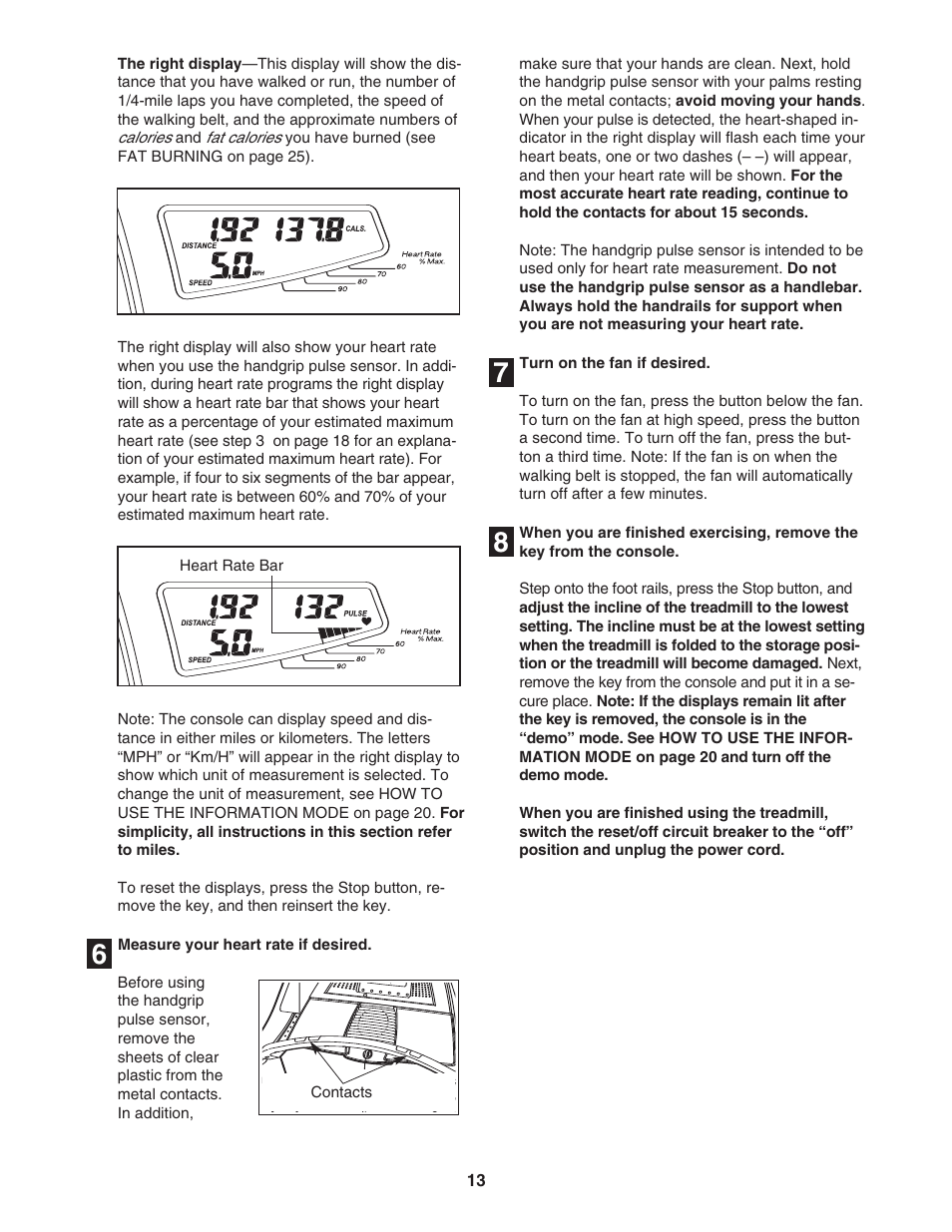 Reebok Fitness VISTA RBTL13305.2 User Manual | Page 13 / 30