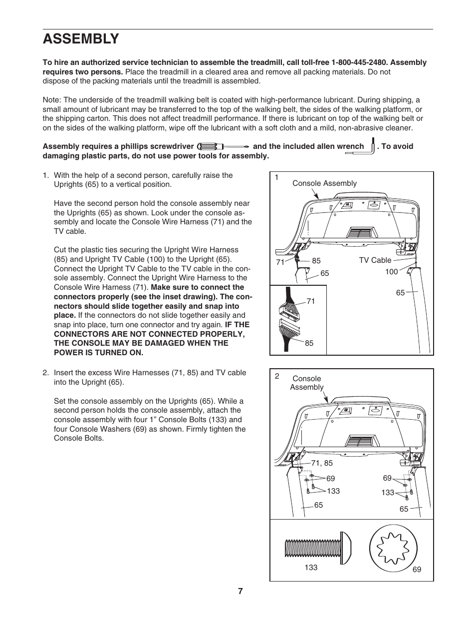 Assembly | Reebok Fitness VISTA RBTL13305.2 User Manual | Page 7 / 30