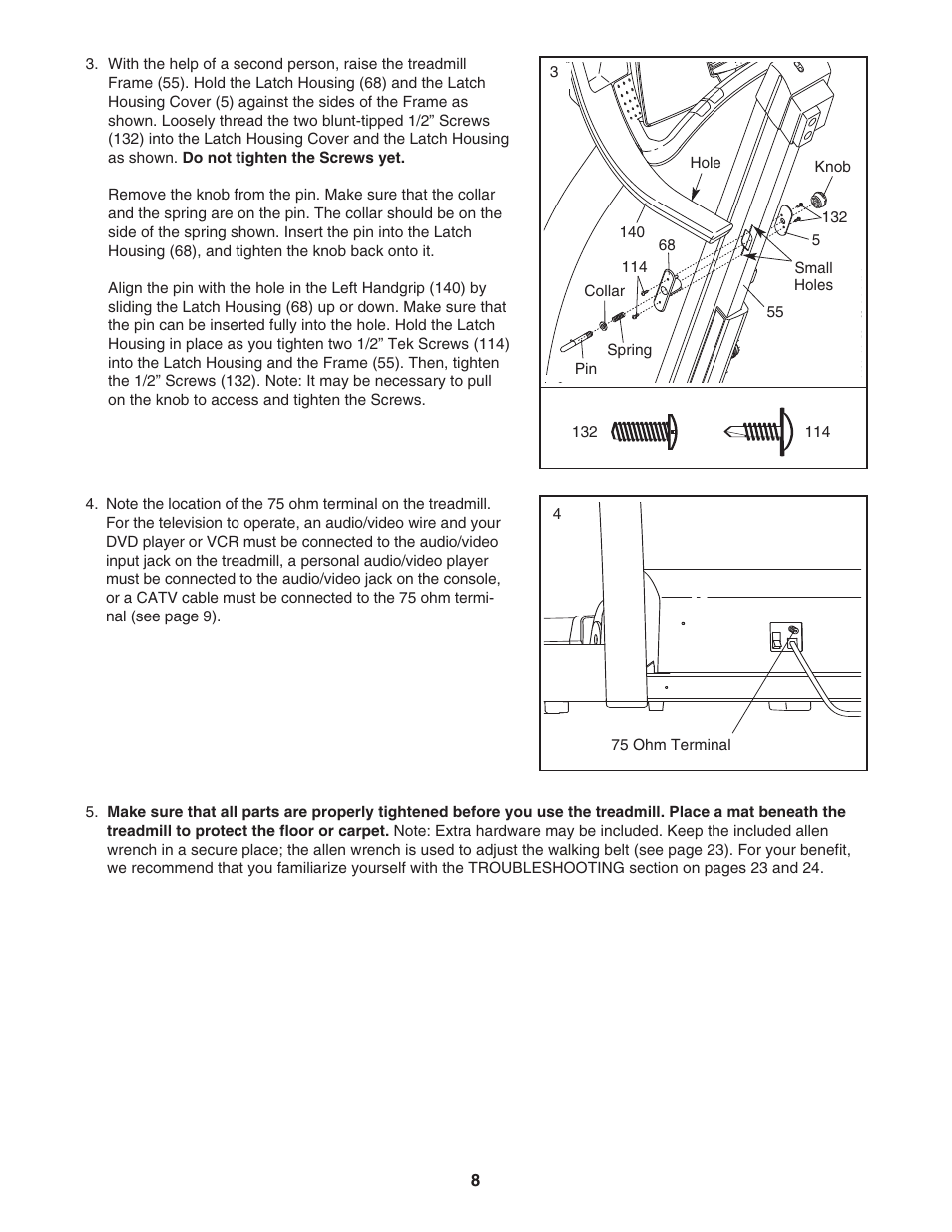 Reebok Fitness VISTA RBTL13305.2 User Manual | Page 8 / 30