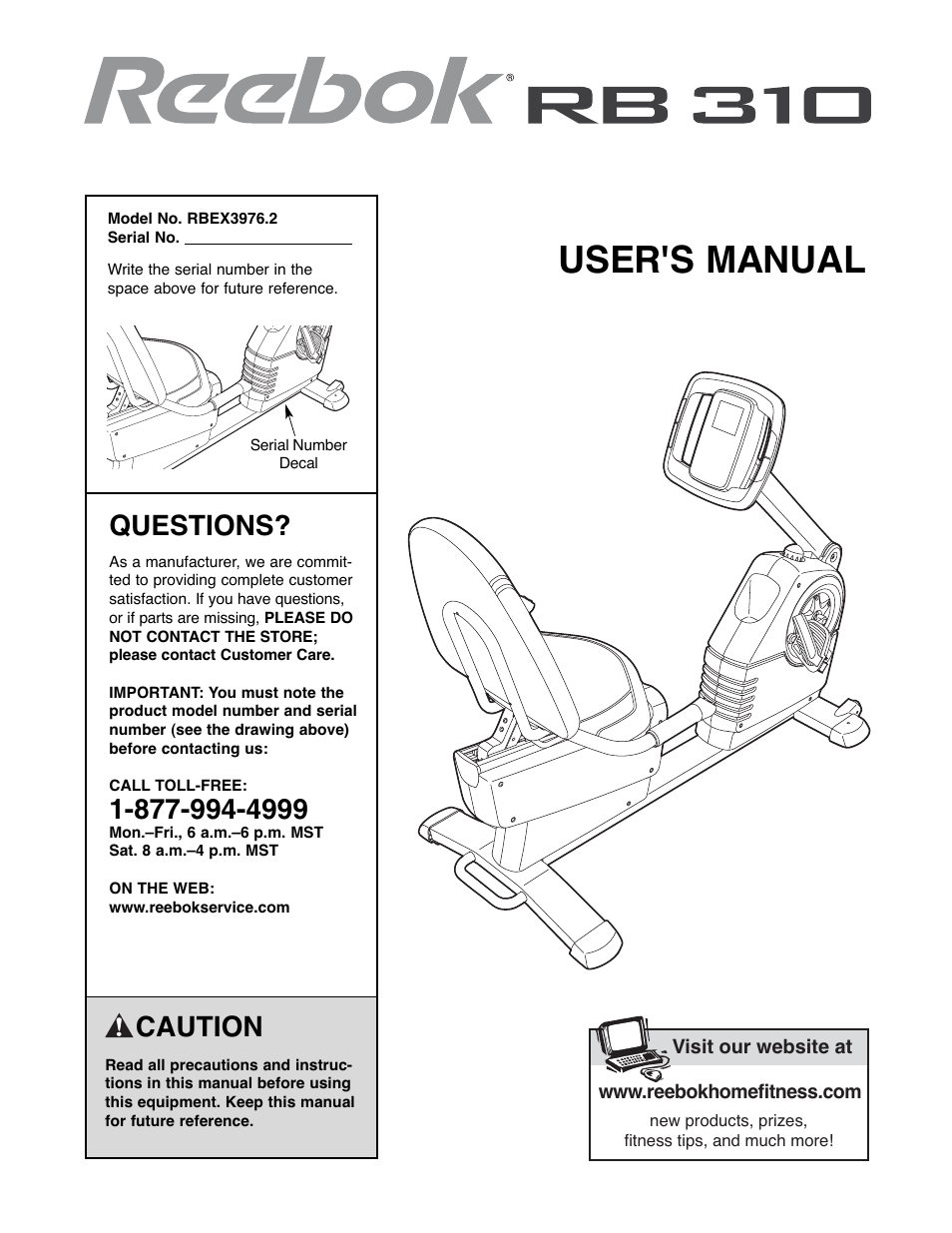 Reebok Fitness RBEX3976.2 User Manual | 24 pages