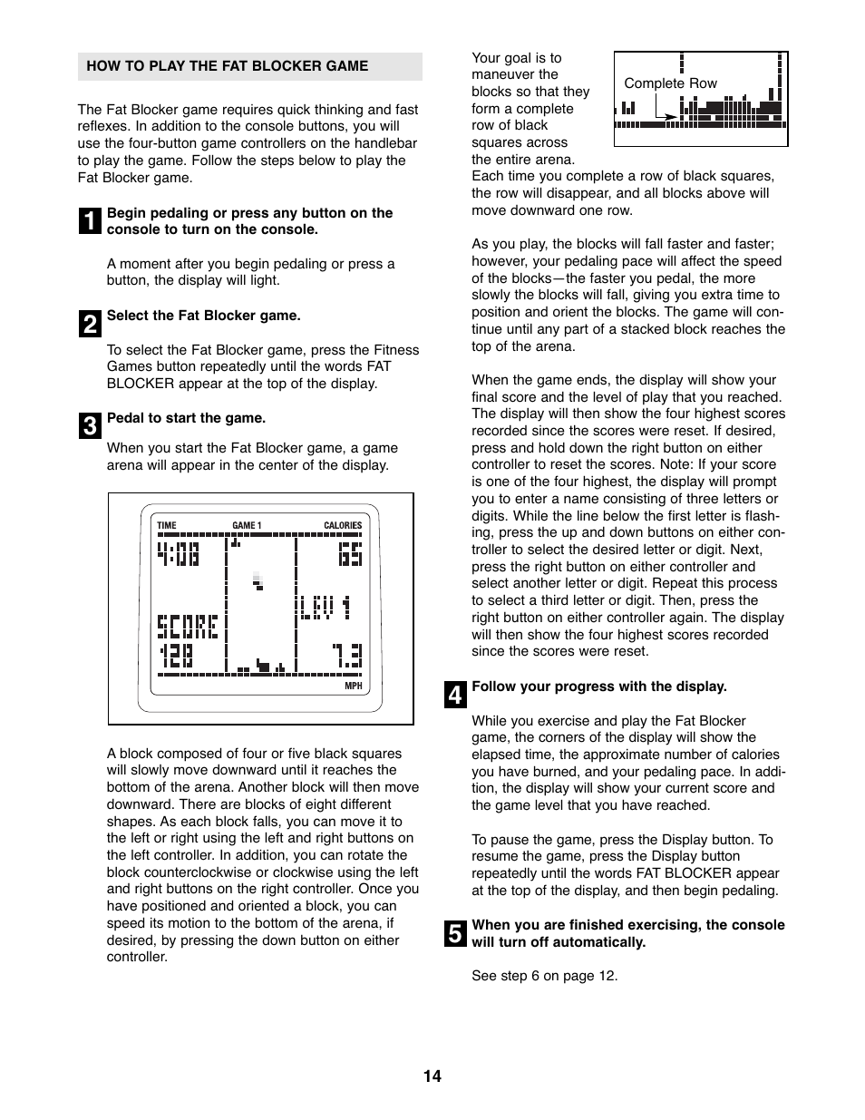 Reebok Fitness RT 300 RBEX2976.0 User Manual | Page 14 / 20