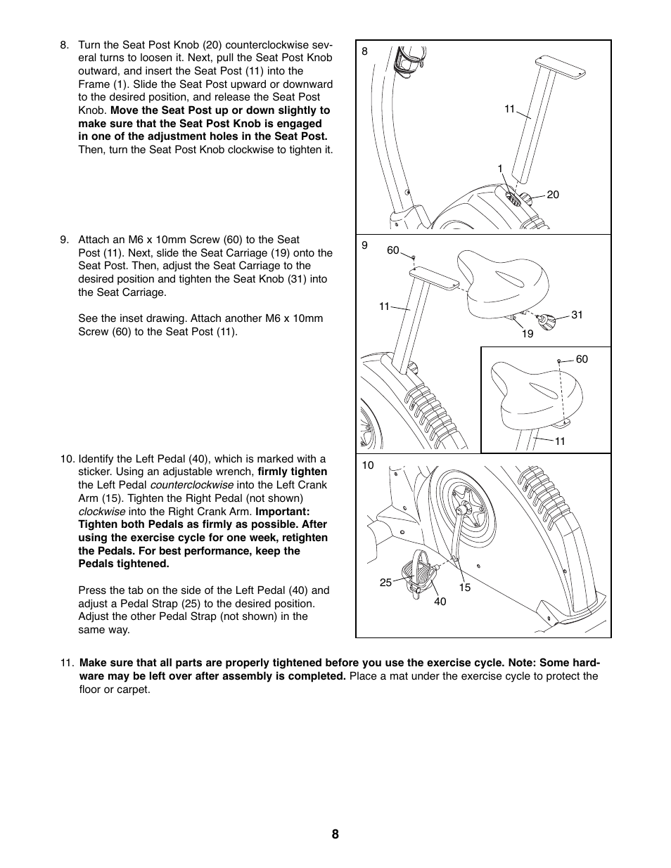 Reebok Fitness RT 300 RBEX2976.0 User Manual | Page 8 / 20