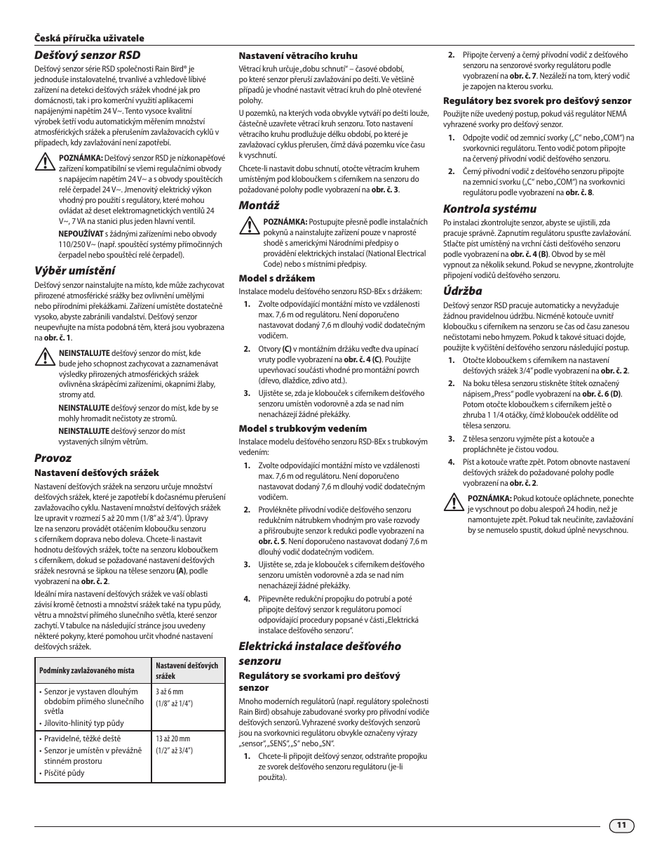 Rain Bird RSD Rain Sensor RSD-BEx User Manual | Page 13 / 16