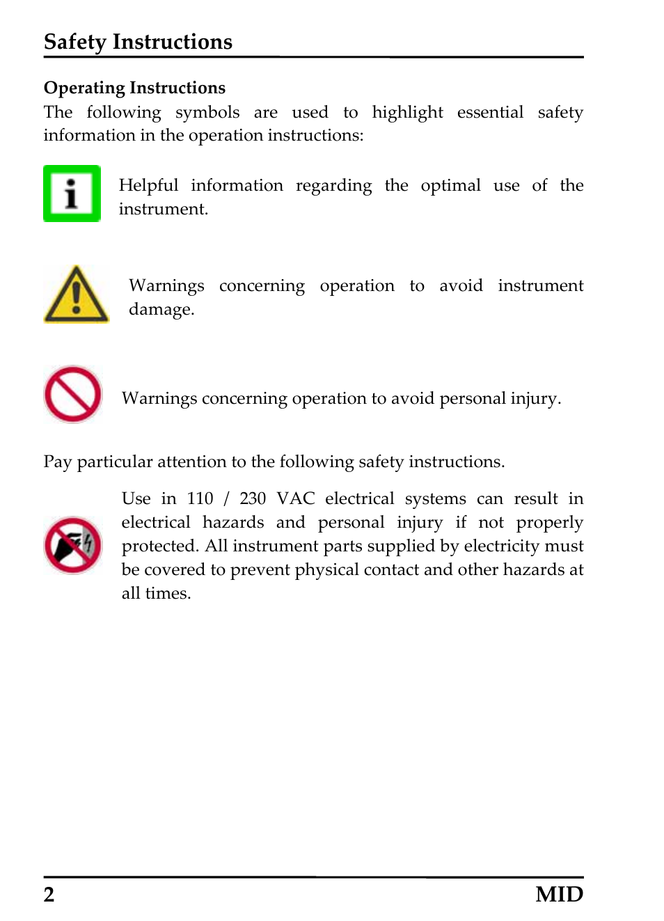 Safety instructions, 2 mid | RayTek 54301 User Manual | Page 10 / 93