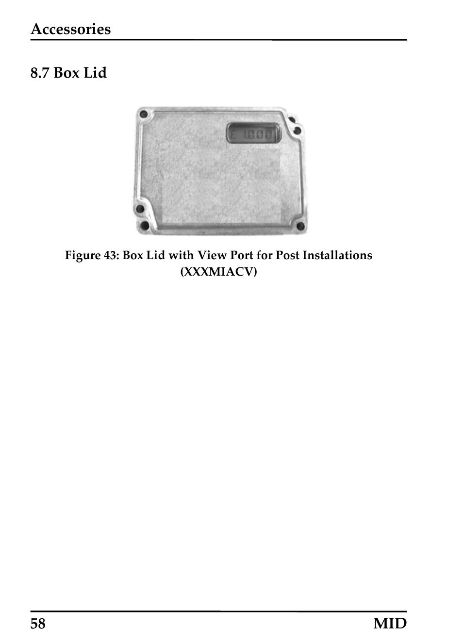 Box lid, Accessories, 7 box lid | 58 mid | RayTek 54301 User Manual | Page 66 / 93