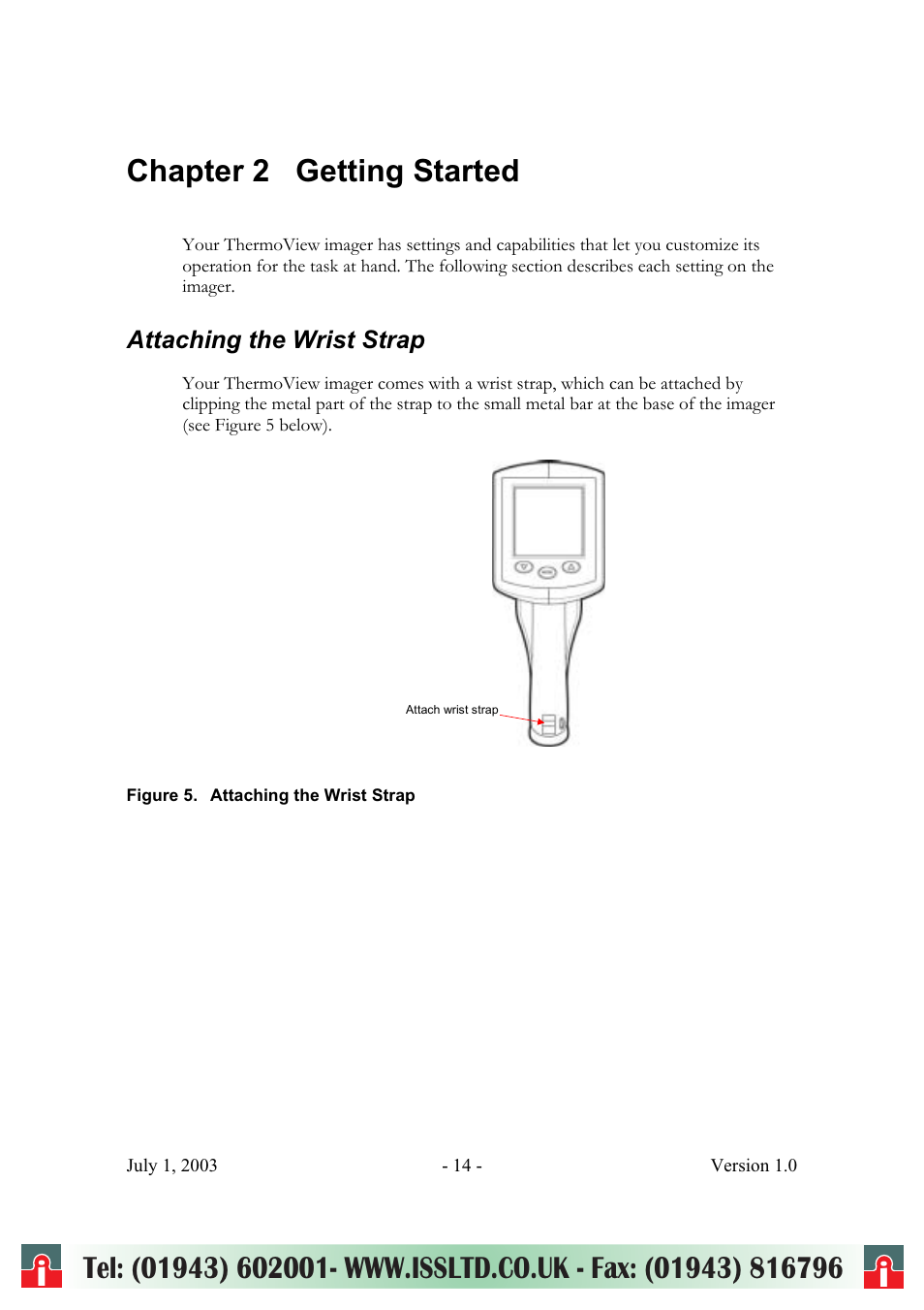 Chapter 2 getting started | RayTek ThermoView Ti30 User Manual | Page 14 / 83