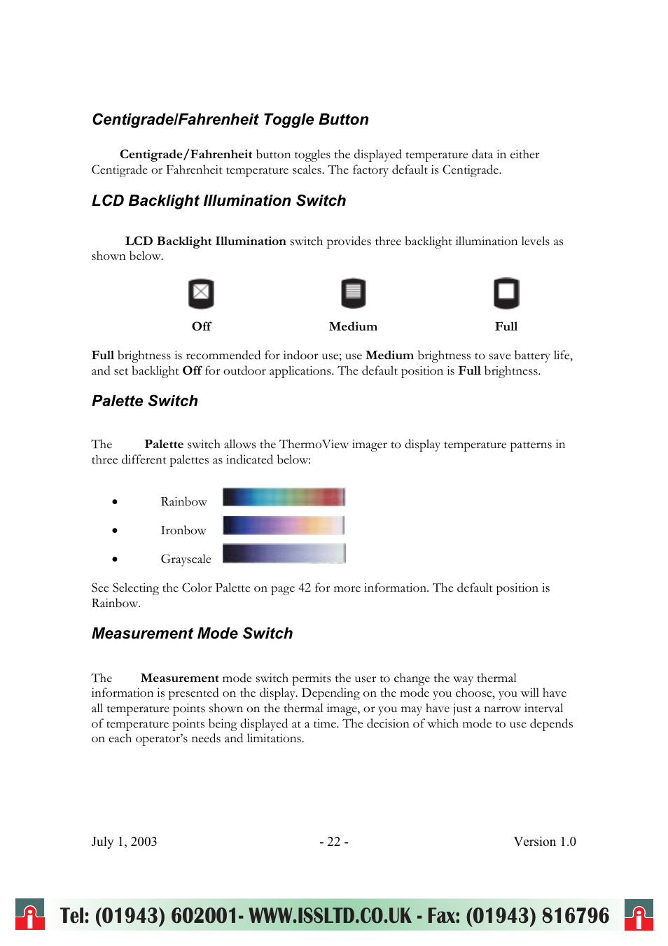 RayTek ThermoView Ti30 User Manual | Page 22 / 83