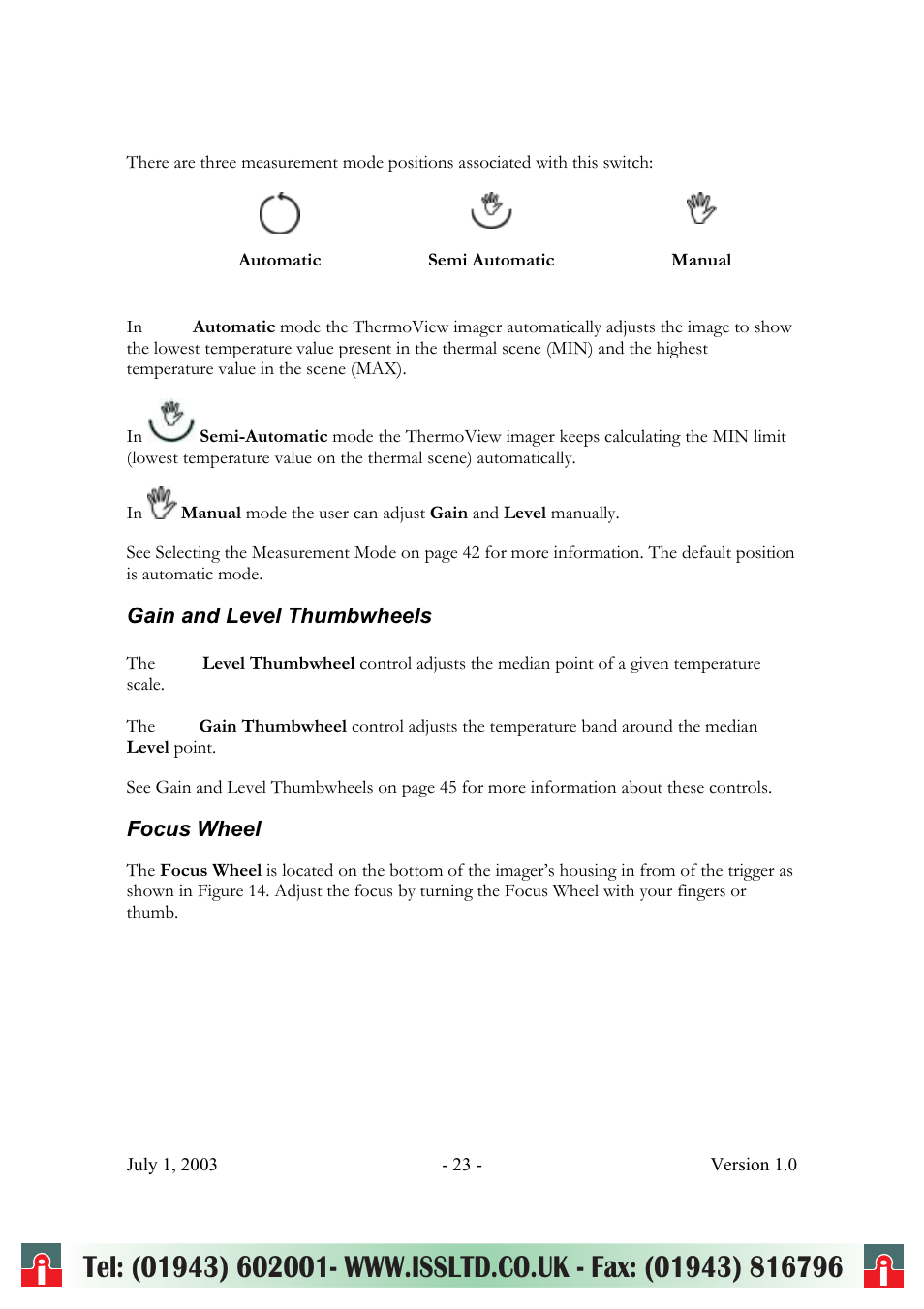 RayTek ThermoView Ti30 User Manual | Page 23 / 83
