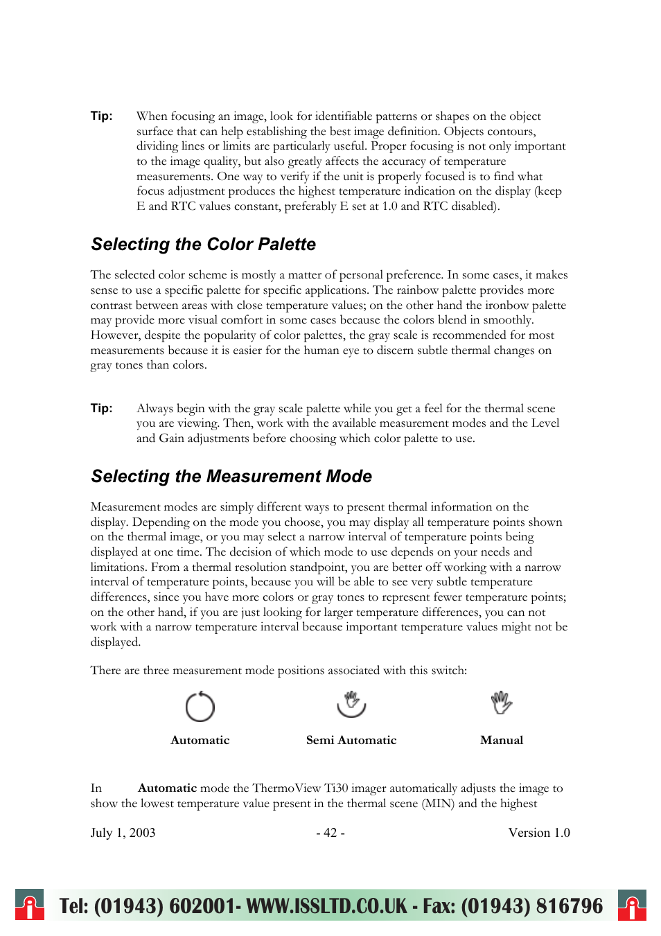 RayTek ThermoView Ti30 User Manual | Page 42 / 83