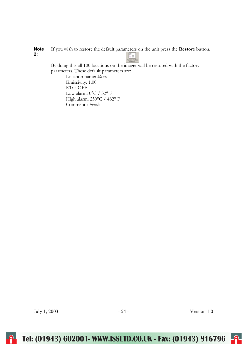 RayTek ThermoView Ti30 User Manual | Page 54 / 83
