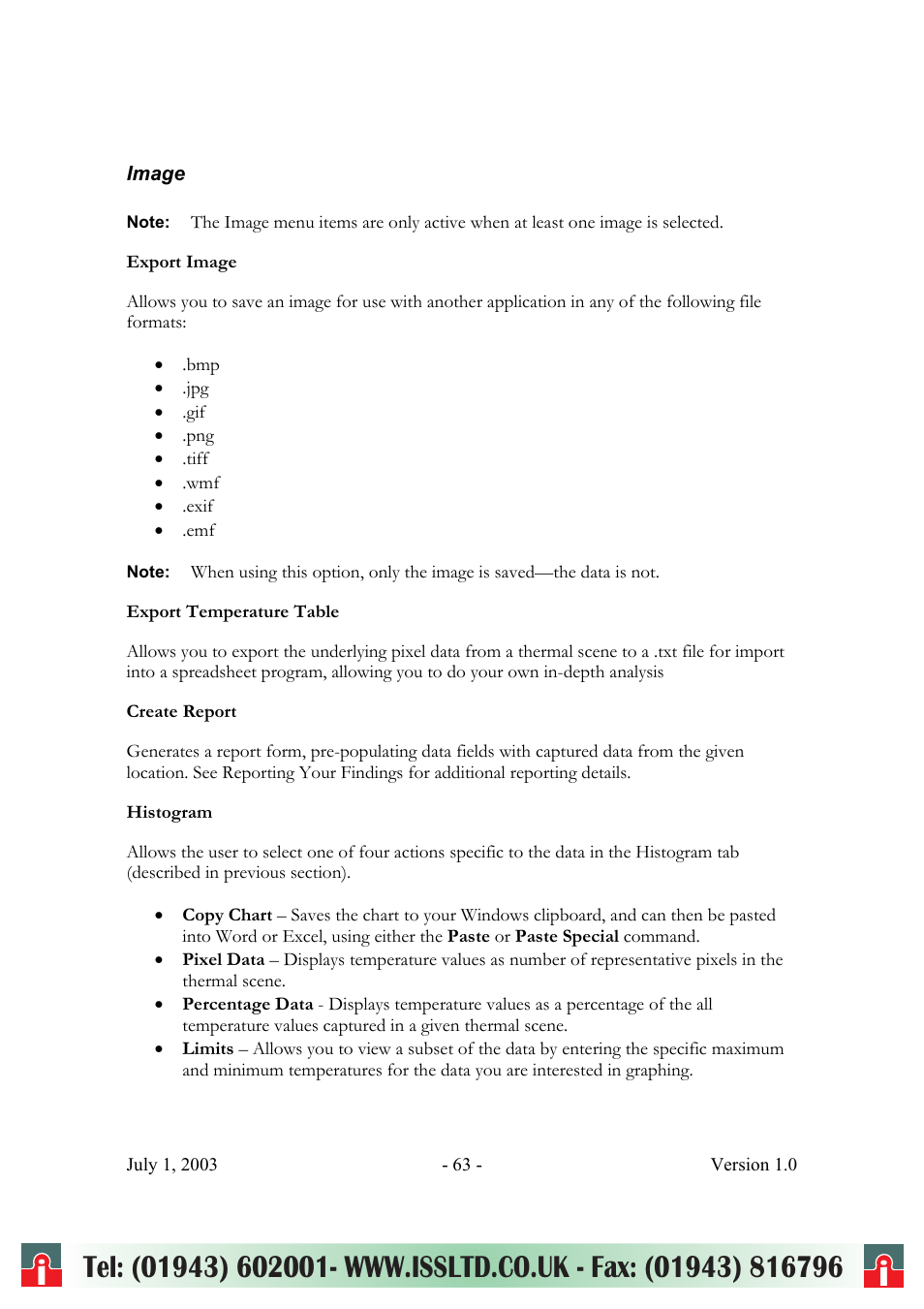 RayTek ThermoView Ti30 User Manual | Page 63 / 83