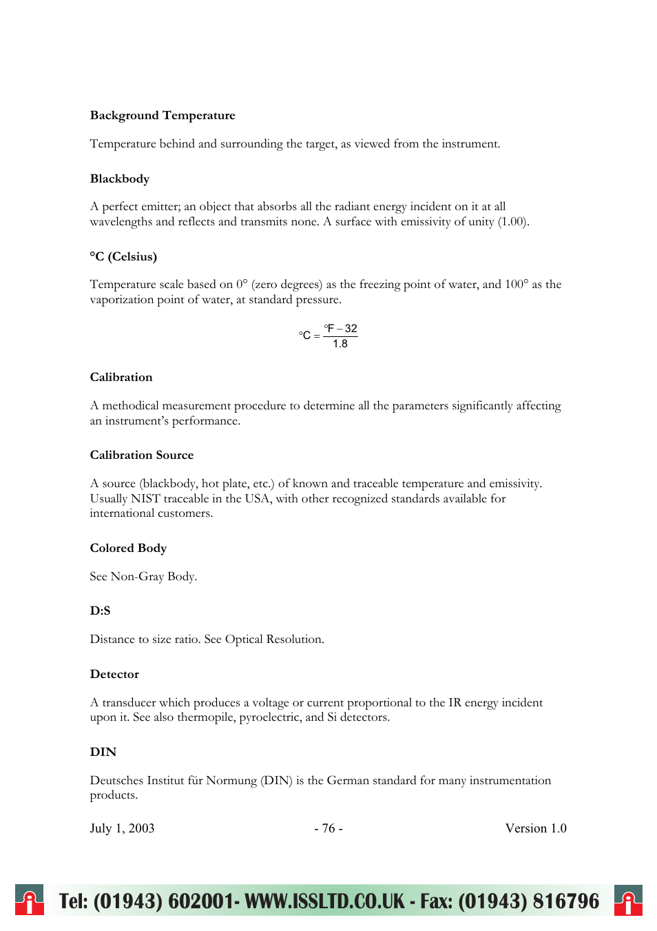 RayTek ThermoView Ti30 User Manual | Page 76 / 83